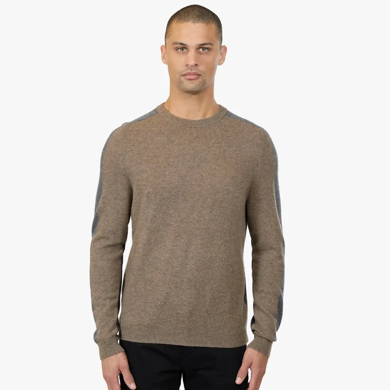 Colorblock Crew w/ Stripe sold by Autumn Cashmere
