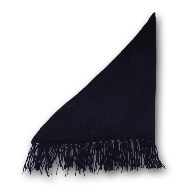 Fringed Triangle Scarf in Lead sold by Autumn Cashmere