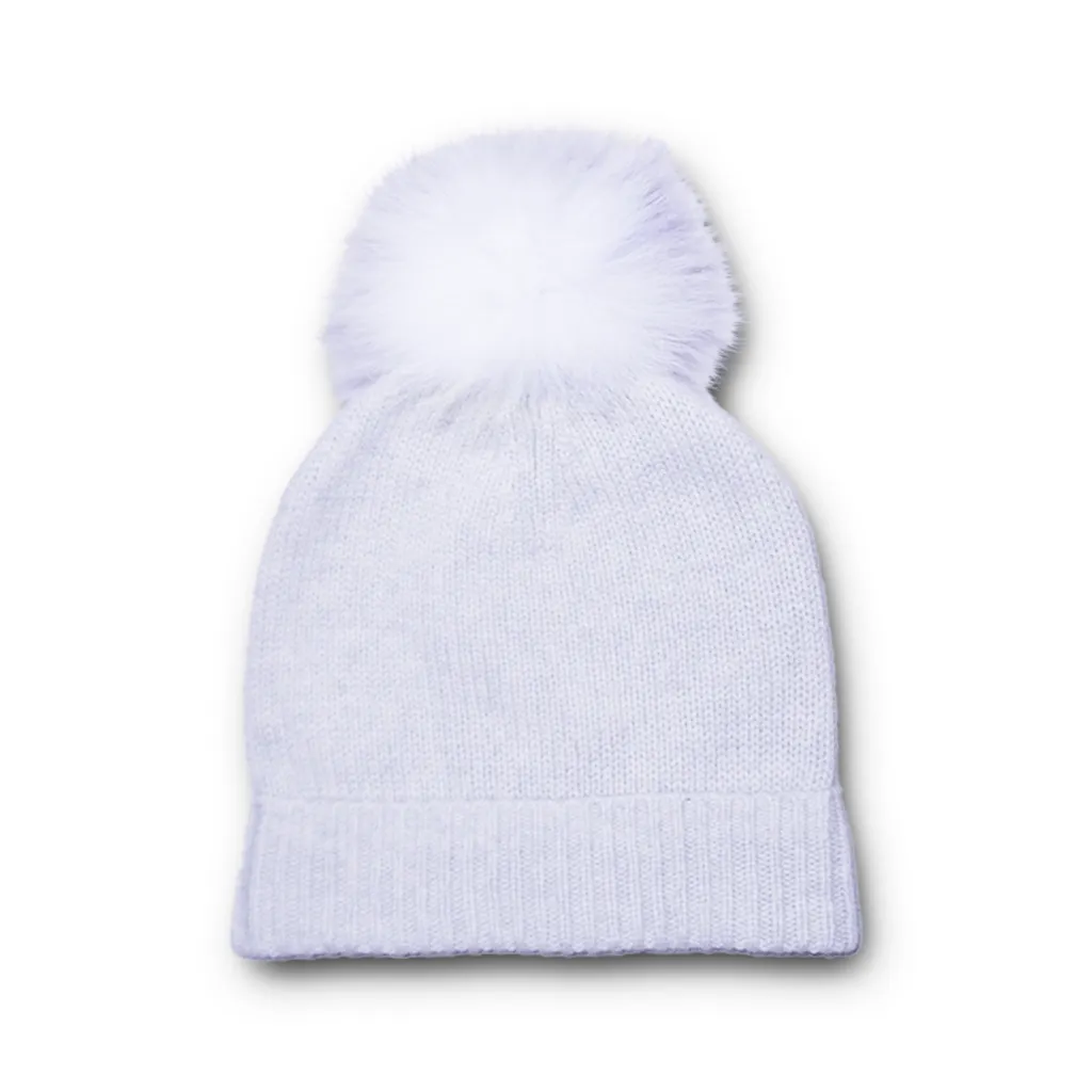 Cuffed Beanie W/ 2-Tone Fur Pom Pom sold by Autumn Cashmere product image thumbnail 2
