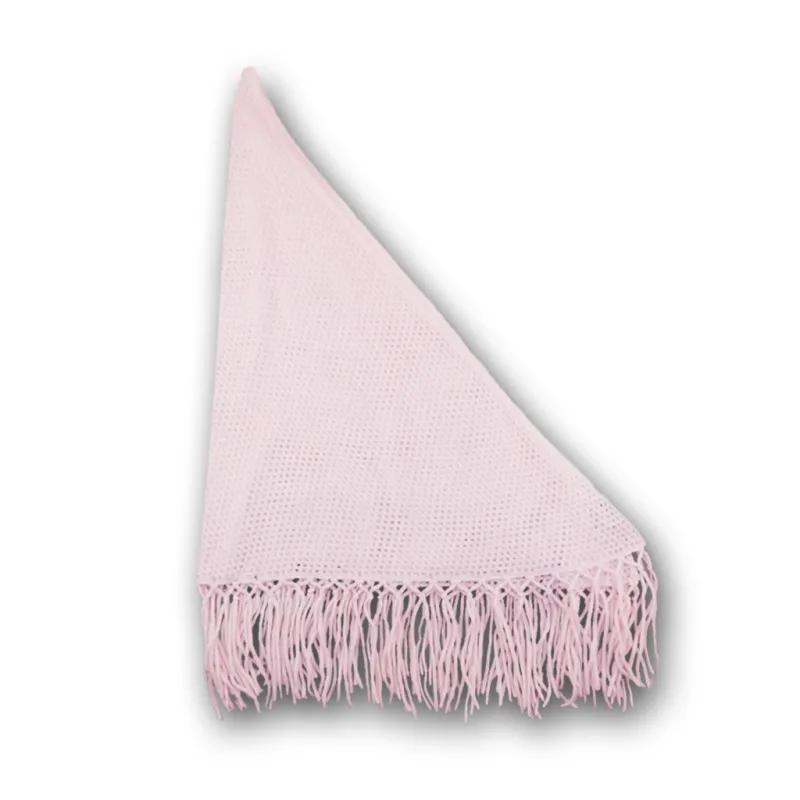 Fringed Mesh Triangle Scarf sold by Autumn Cashmere