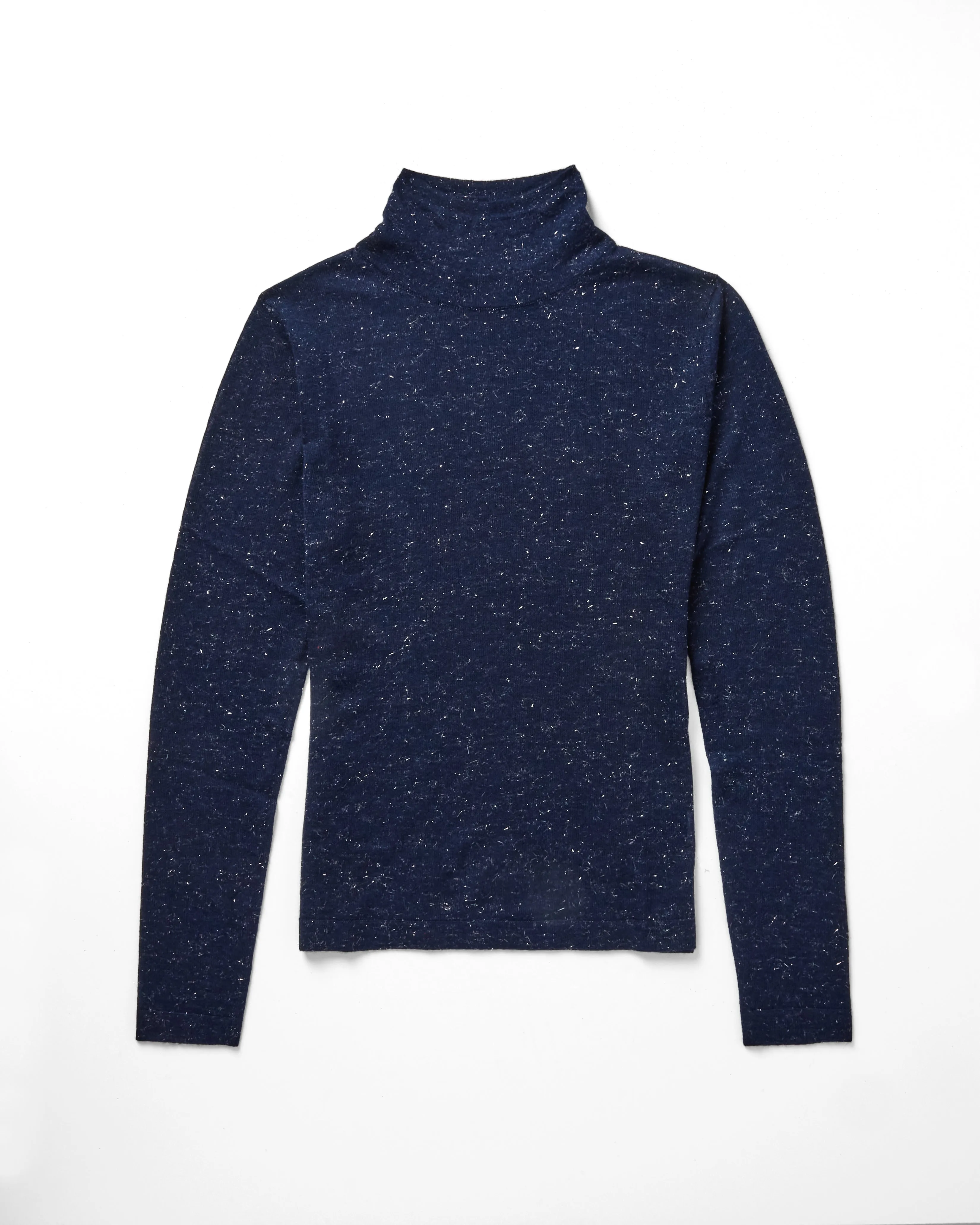 Sheer Second Skin Mock in Navy sold by Autumn Cashmere