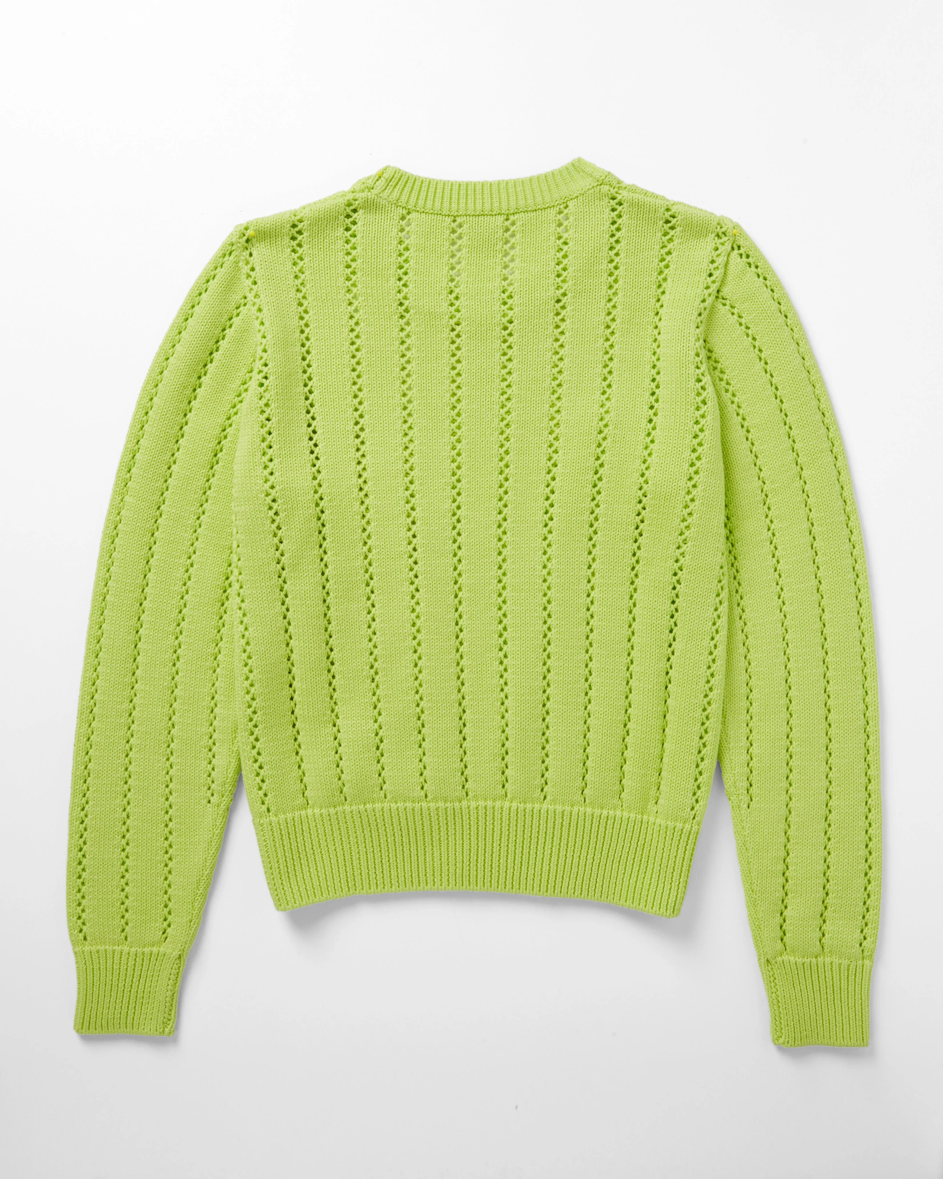 Pointelle Ladder Stitch Crew in Glow sold by Autumn Cashmere product image thumbnail 2