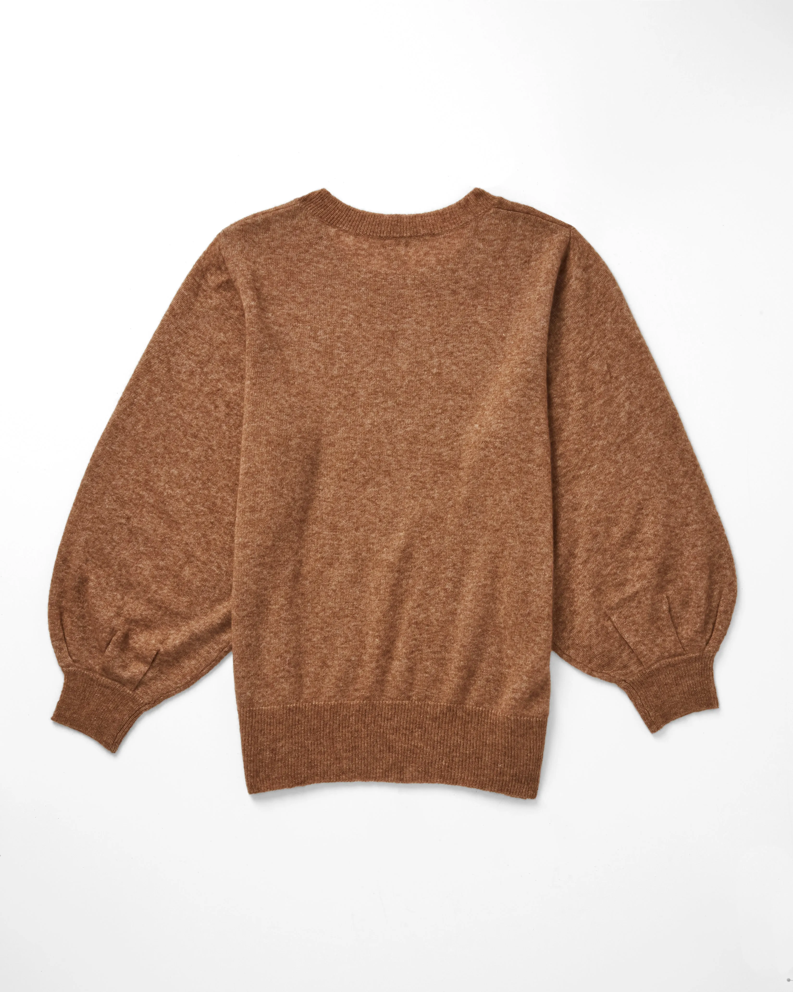 Puff 3/4 Sleeve Crew in Camel sold by Autumn Cashmere product image thumbnail 2