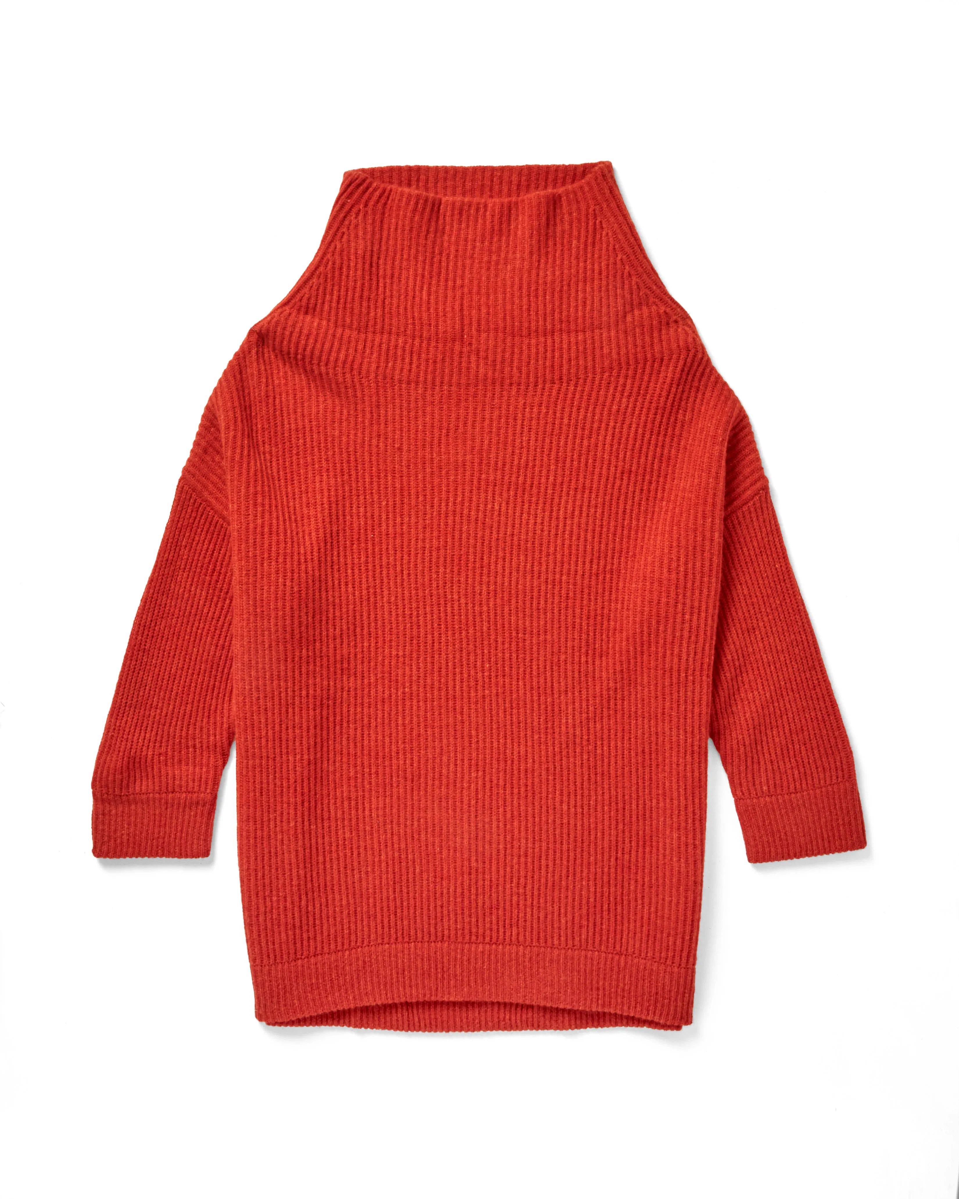 Funnel Neck Shaker in Paprika sold by Autumn Cashmere