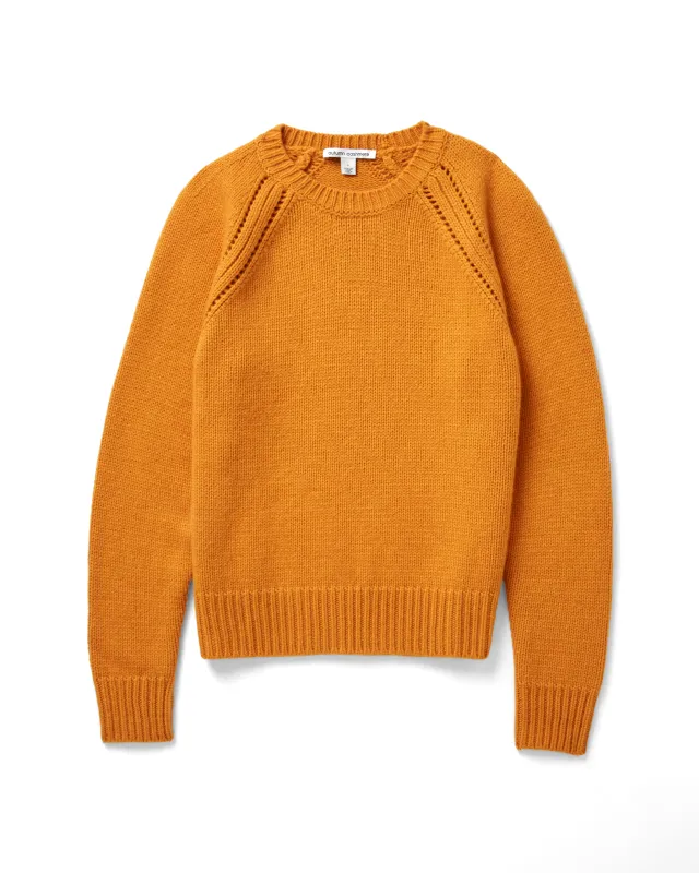 Relaxed Open Raglan Crew in Beehive sold by Autumn Cashmere