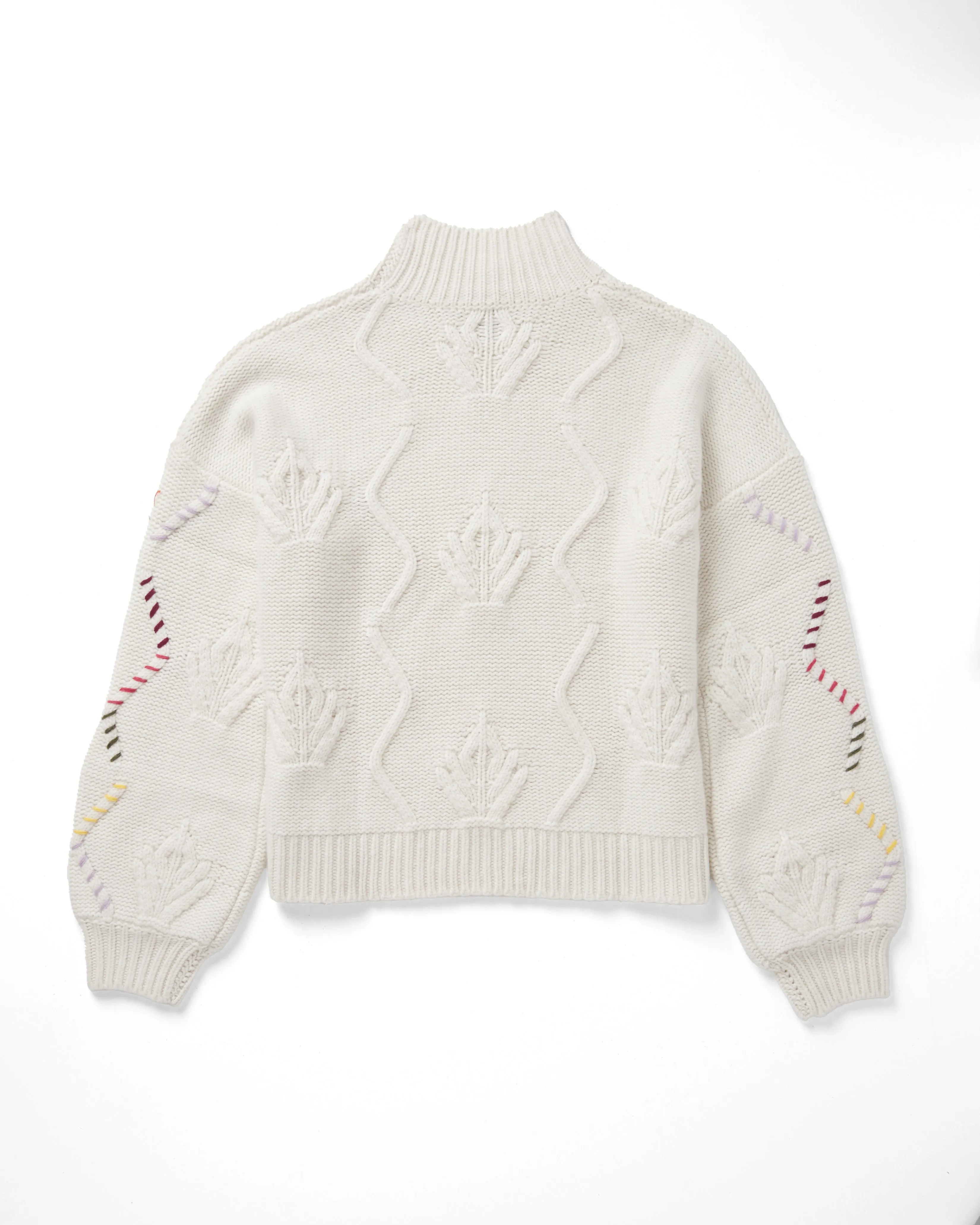 Chunky Balloon Sleeve Cable Mock sold by Autumn Cashmere