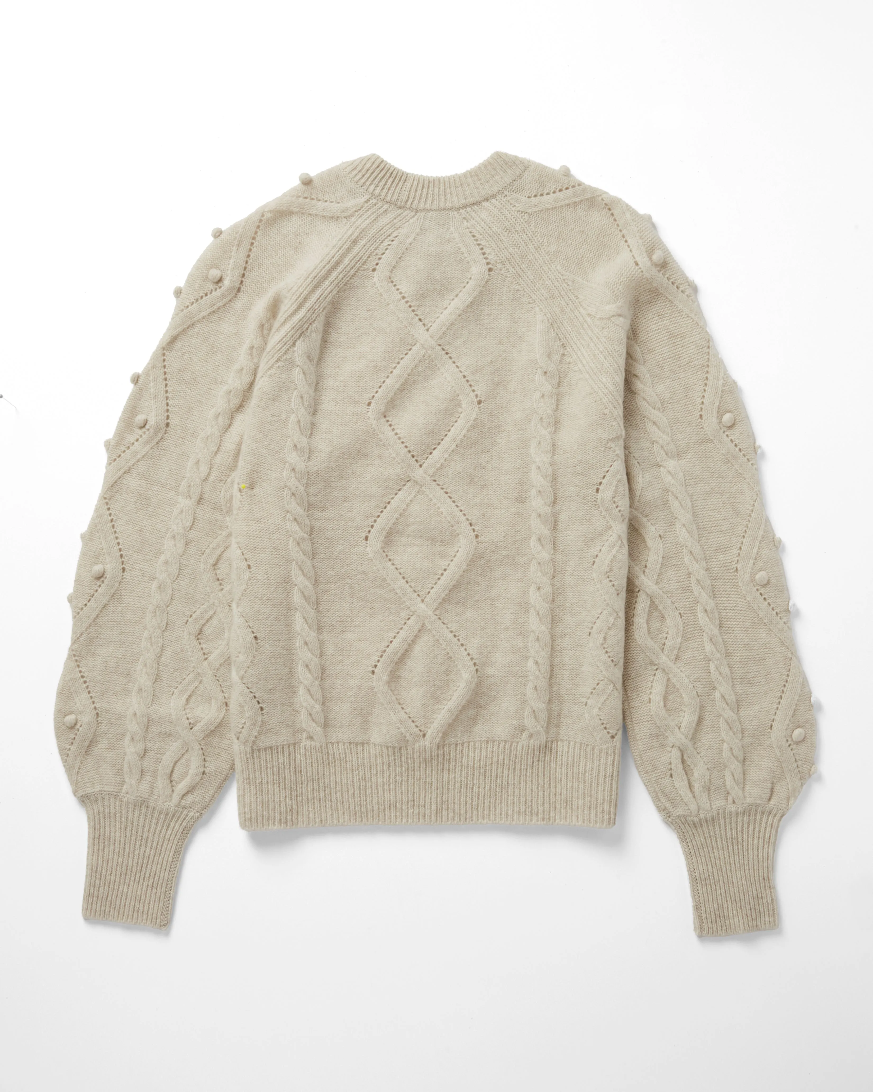 Fringed Cable Popcorn Crew sold by Autumn Cashmere product image thumbnail 2