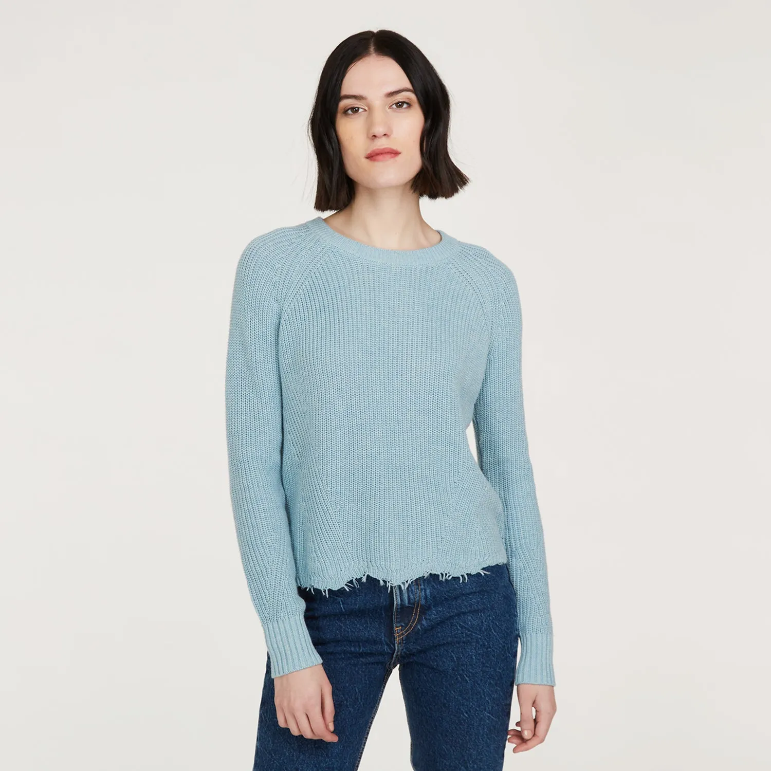 Distressed Scallop Shaker in Wrangler sold by Autumn Cashmere