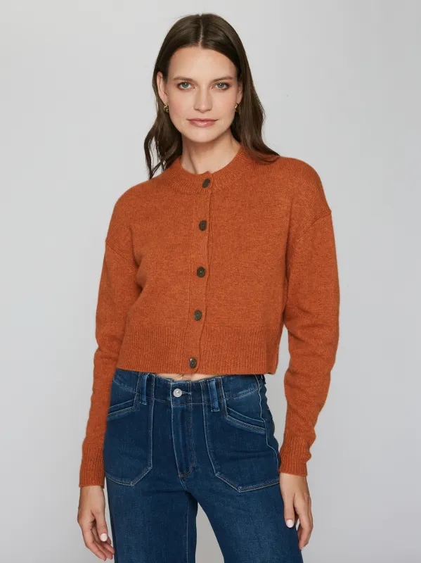 Cropped Cardigan in Spice sold by Autumn Cashmere