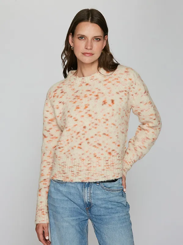 Lofty Boxy Crew Front in Sunset sold by Autumn Cashmere