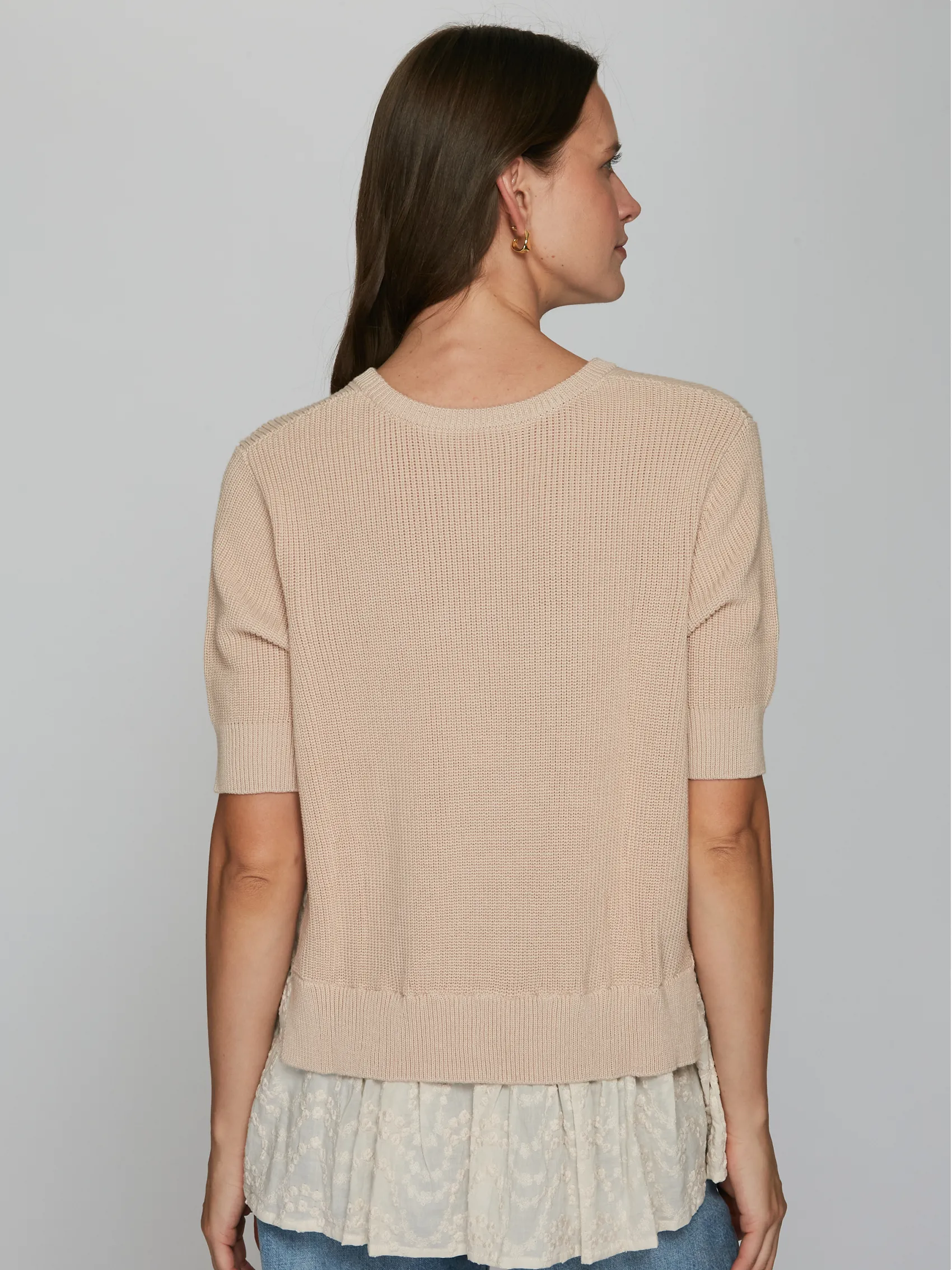 Shaker Stitch Mixed Fabric in Latte sold by Autumn Cashmere product image thumbnail 4