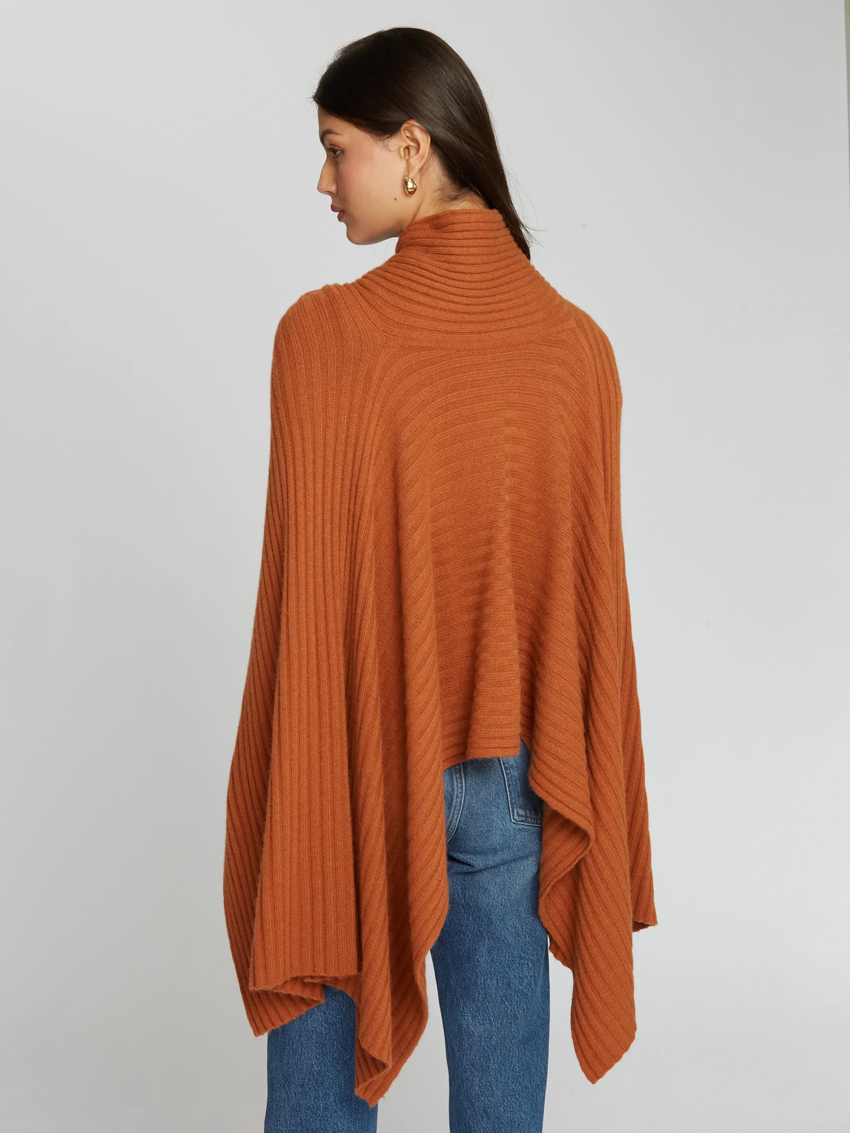 Hybrid Rib Cape in Cinnamon sold by Autumn Cashmere product image thumbnail 4