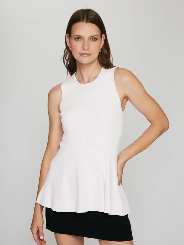 Fit and Flare Sleeveless Crew in Chiffon sold by Autumn Cashmere
