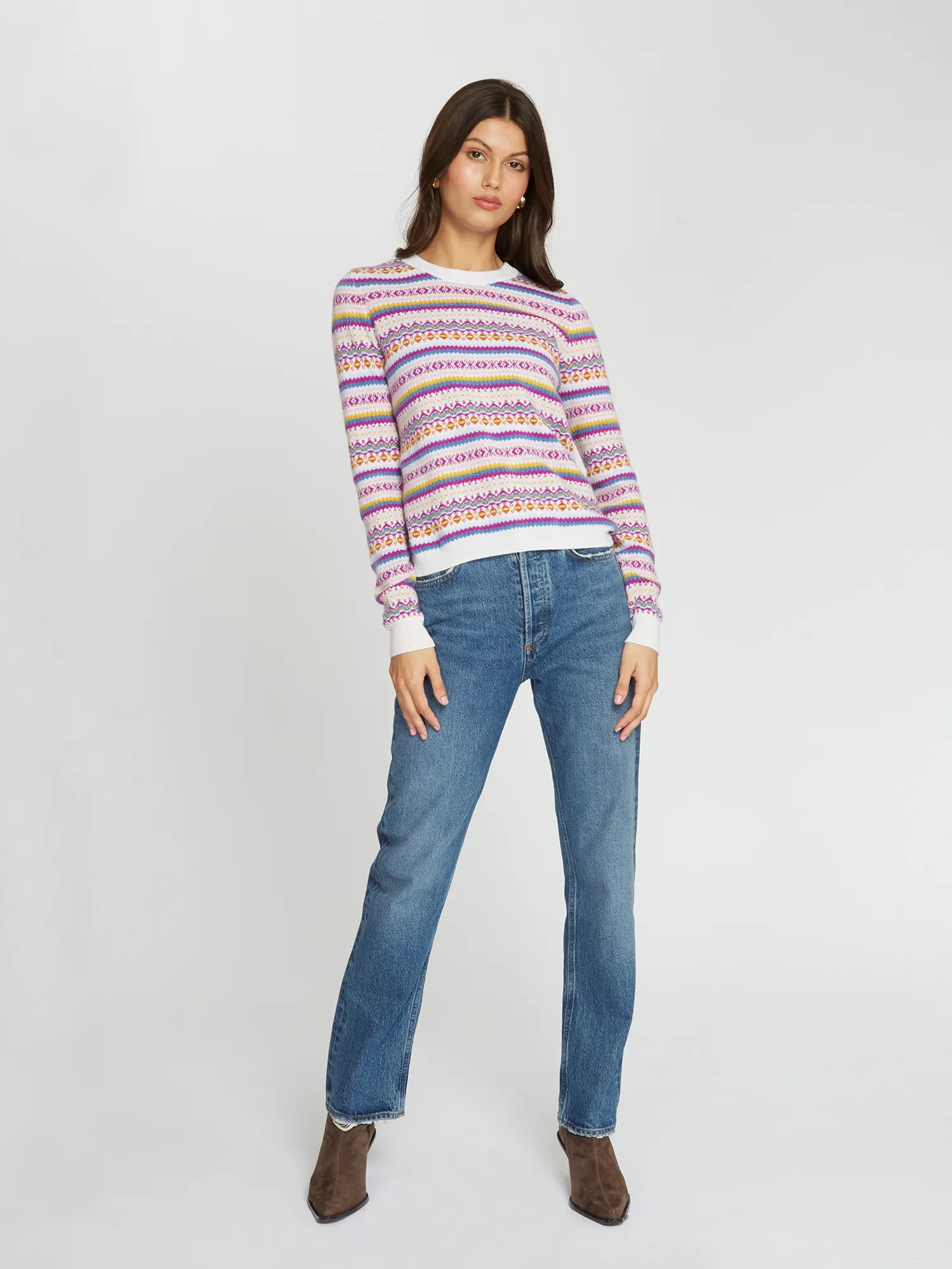 Fair Isle Crew in Bright Combo sold by Autumn Cashmere product image thumbnail 2