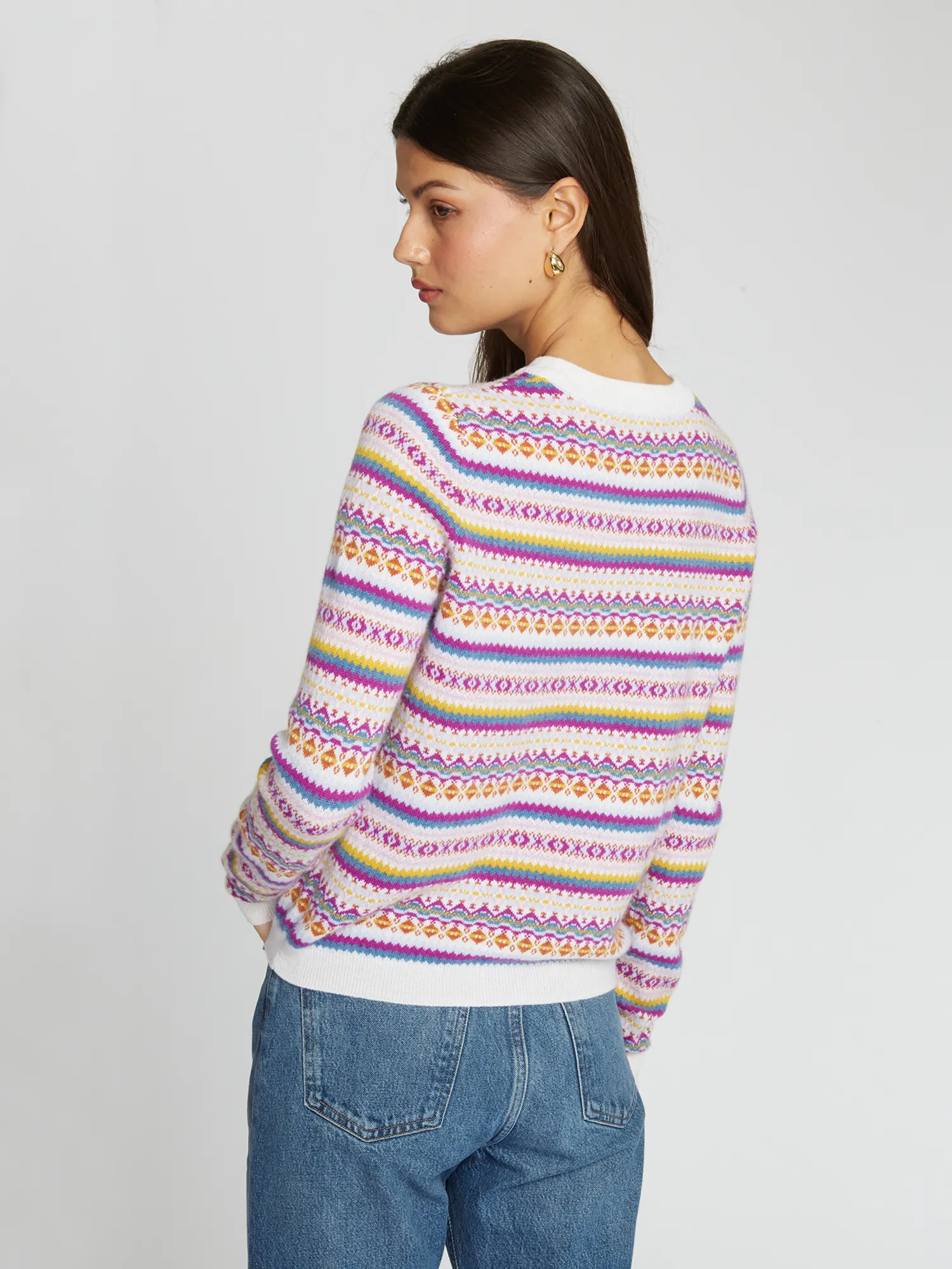 Fair Isle Crew in Bright Combo sold by Autumn Cashmere product image thumbnail 4