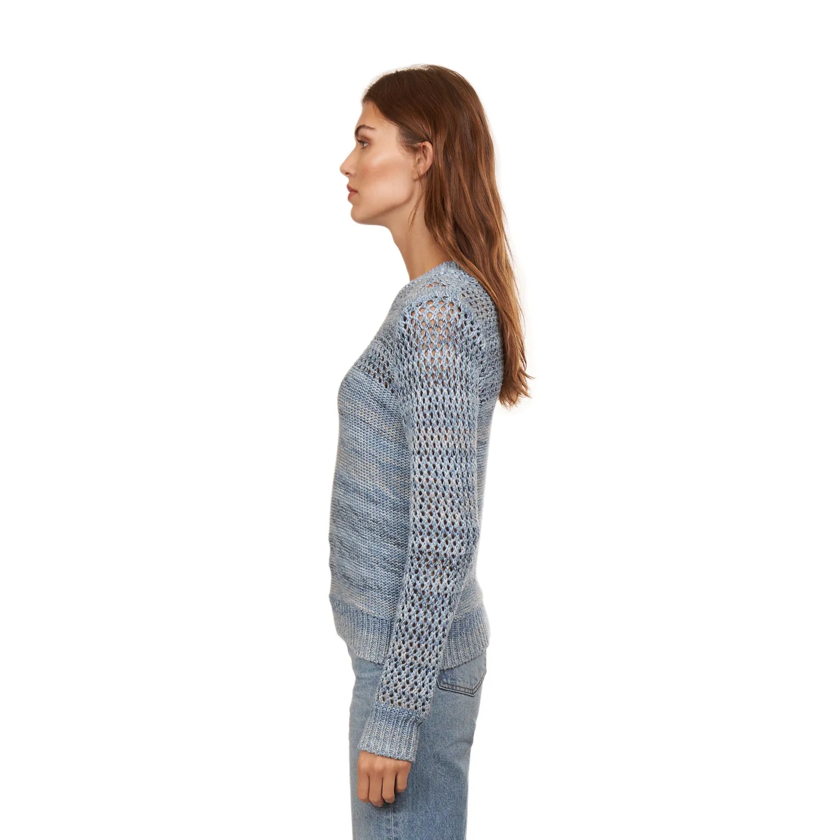 Marled Mesh Crew in Stonewash sold by Autumn Cashmere product image thumbnail 4