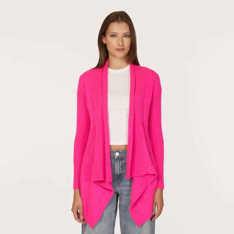 Cable Drape in Hyper Pink sold by Autumn Cashmere