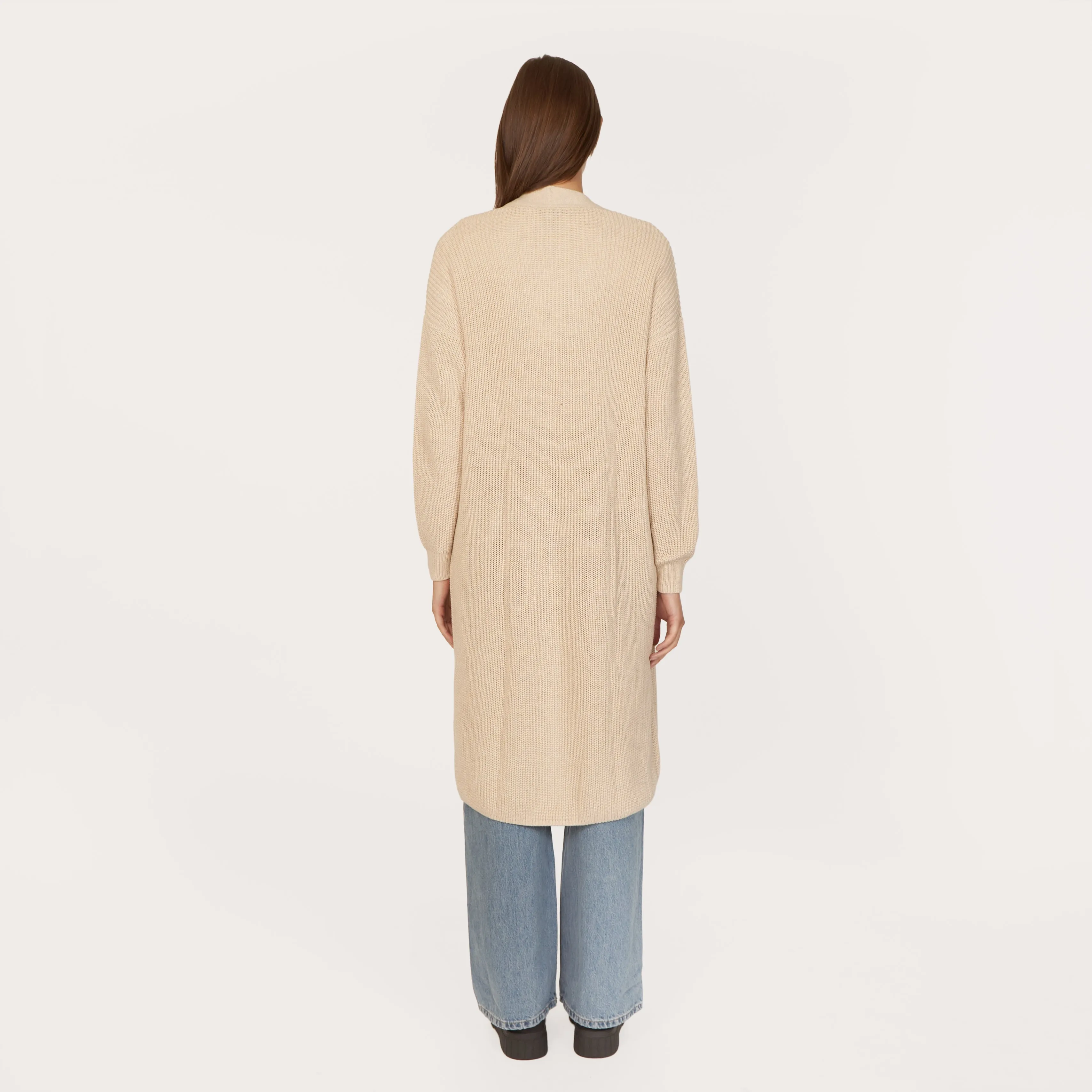 Shaker Open Coatigan W/ Pockets in Natural sold by Autumn Cashmere product image thumbnail 3