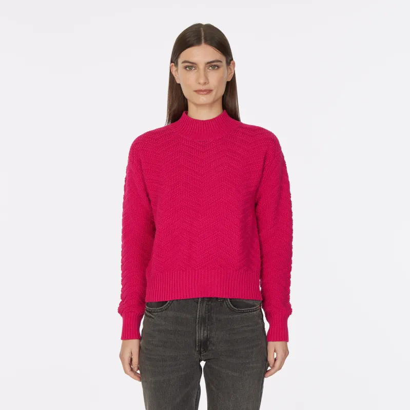 Chevron Mock in Barbie sold by Autumn Cashmere