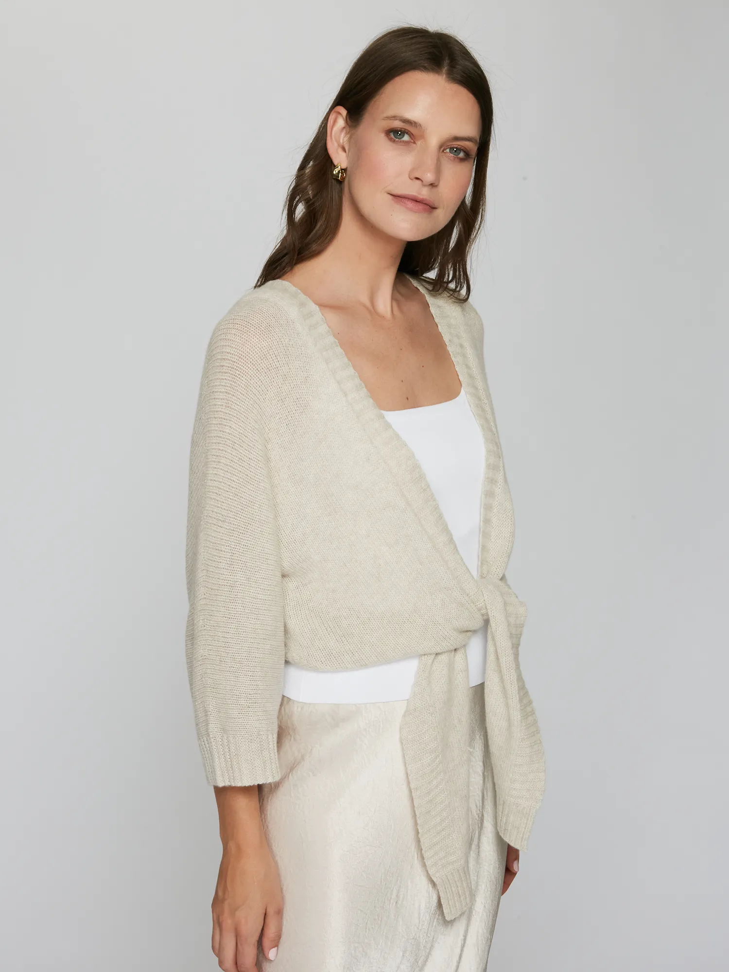 Loose Gauge Dolman Tie Front in Mojave sold by Autumn Cashmere product image thumbnail 3