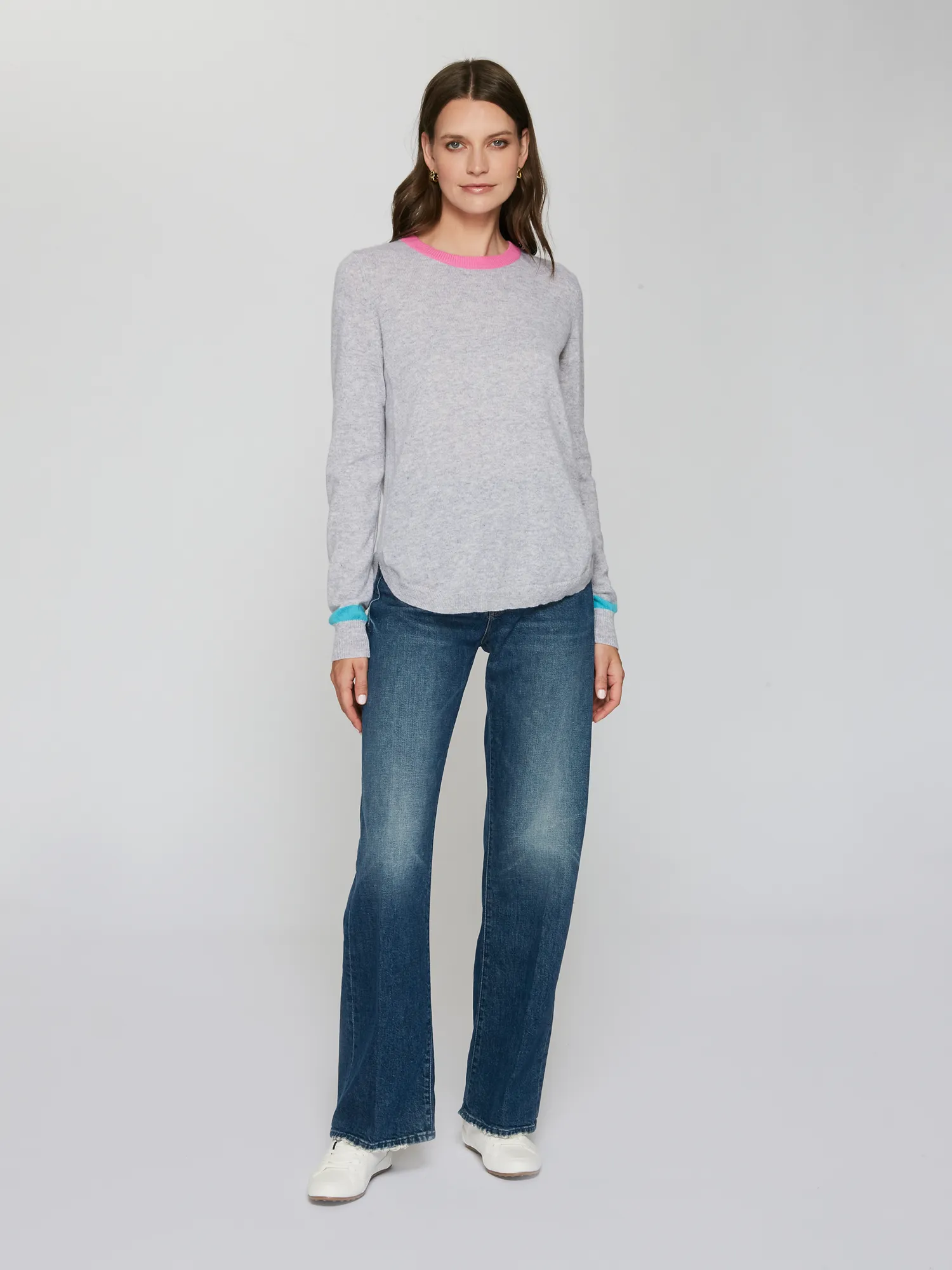 Shirttail Crew W/ Pop Colors in Cinderblock sold by Autumn Cashmere product image thumbnail 2