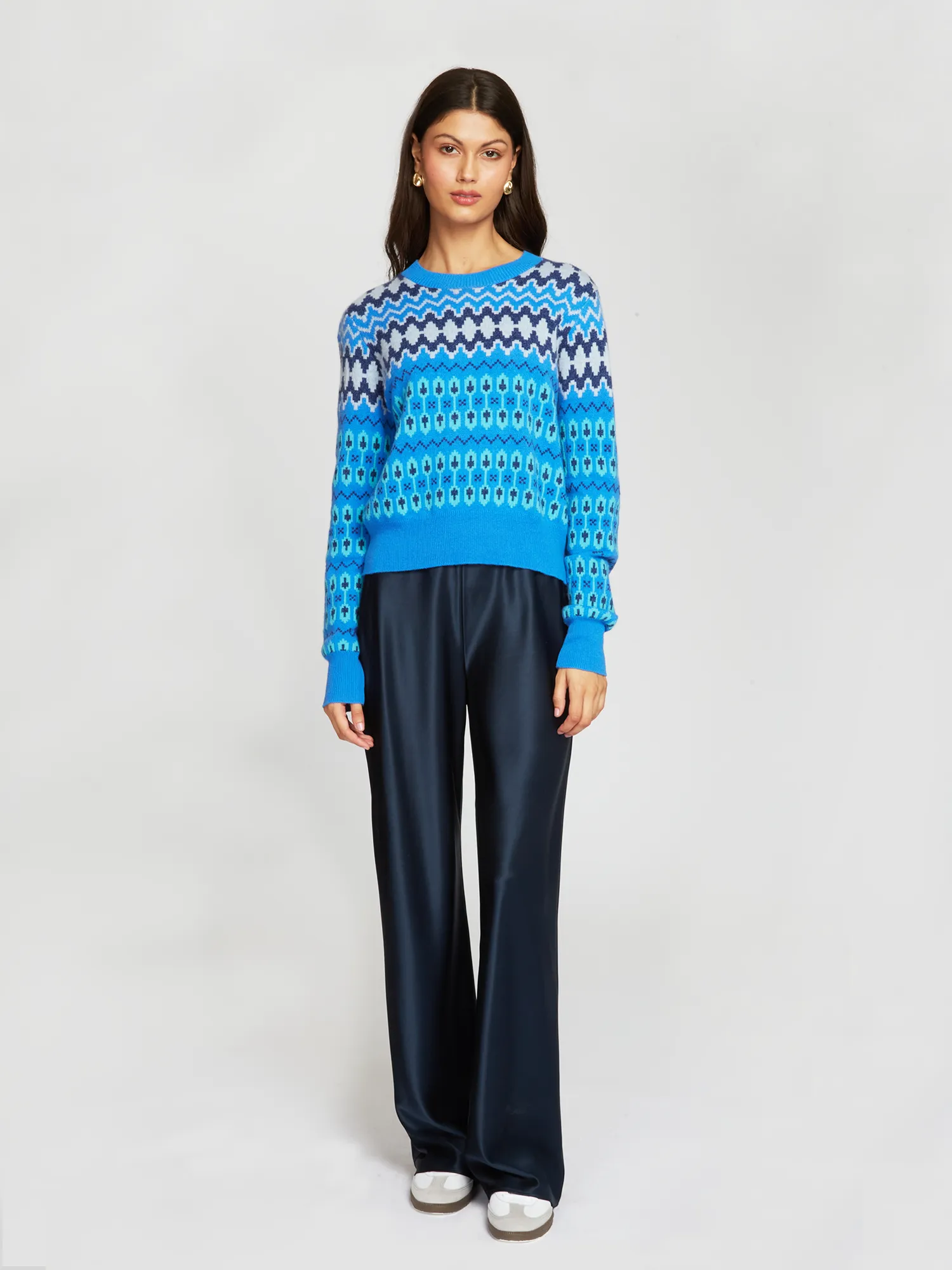 Fair Isle Crew in Blue sold by Autumn Cashmere product image thumbnail 2