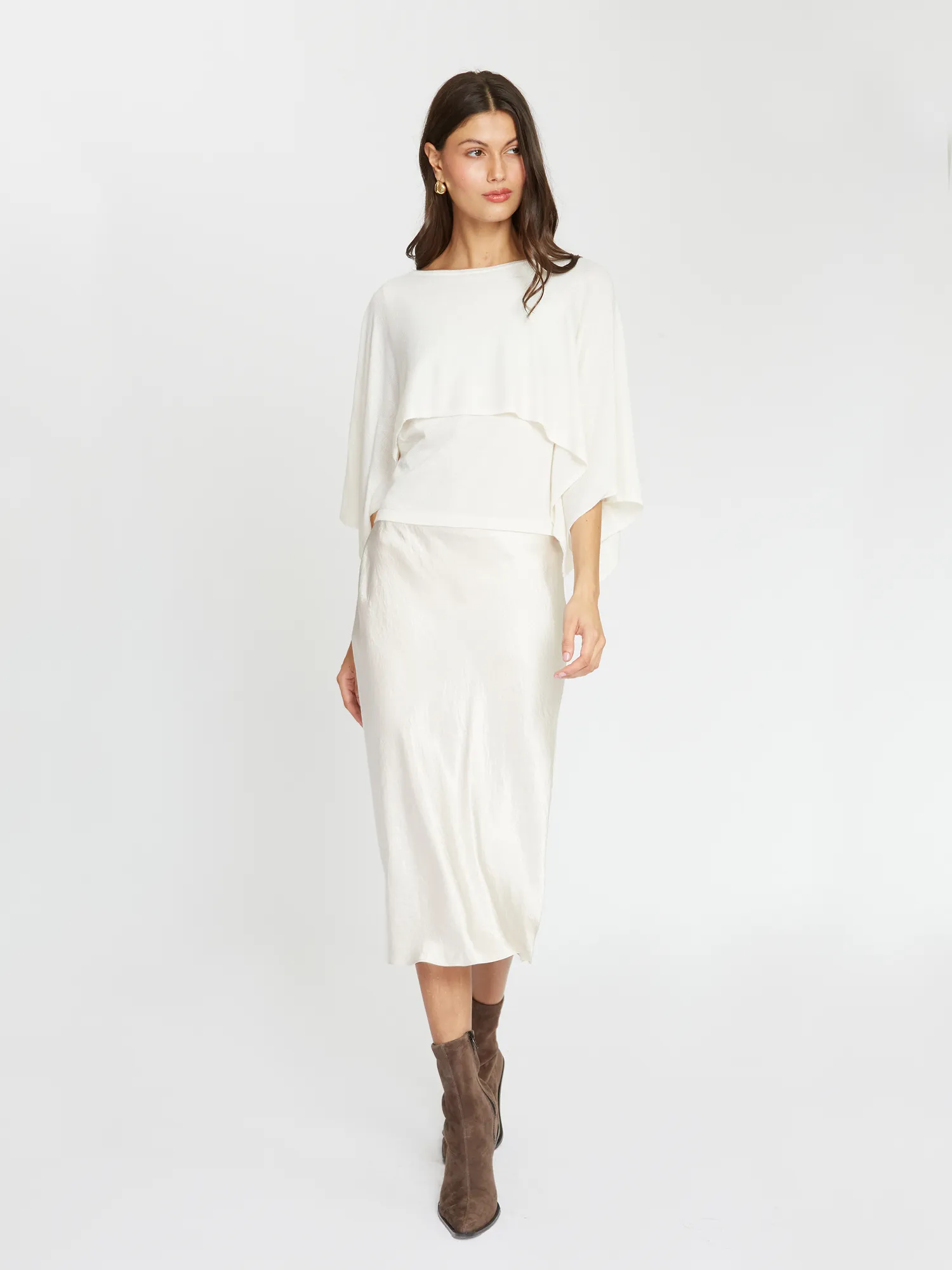 Layered Capelet Top in Pearl sold by Autumn Cashmere product image thumbnail 2