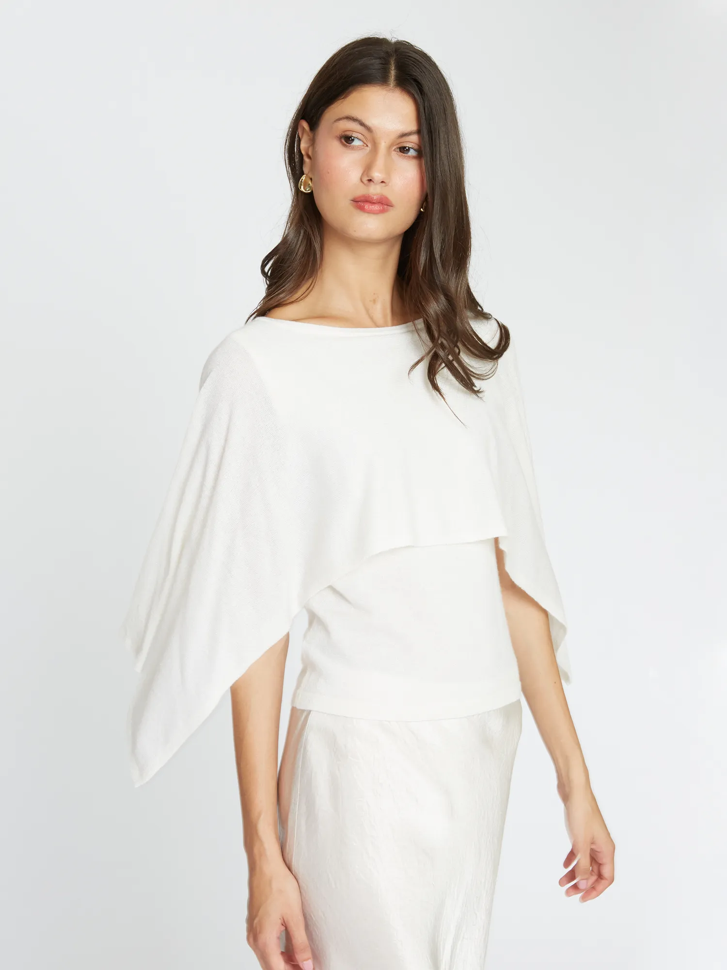 Layered Capelet Top in Pearl sold by Autumn Cashmere product image thumbnail 3