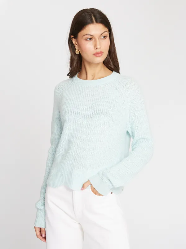 Scalloped Shaker in Seafrost made by Autumn Cashmere