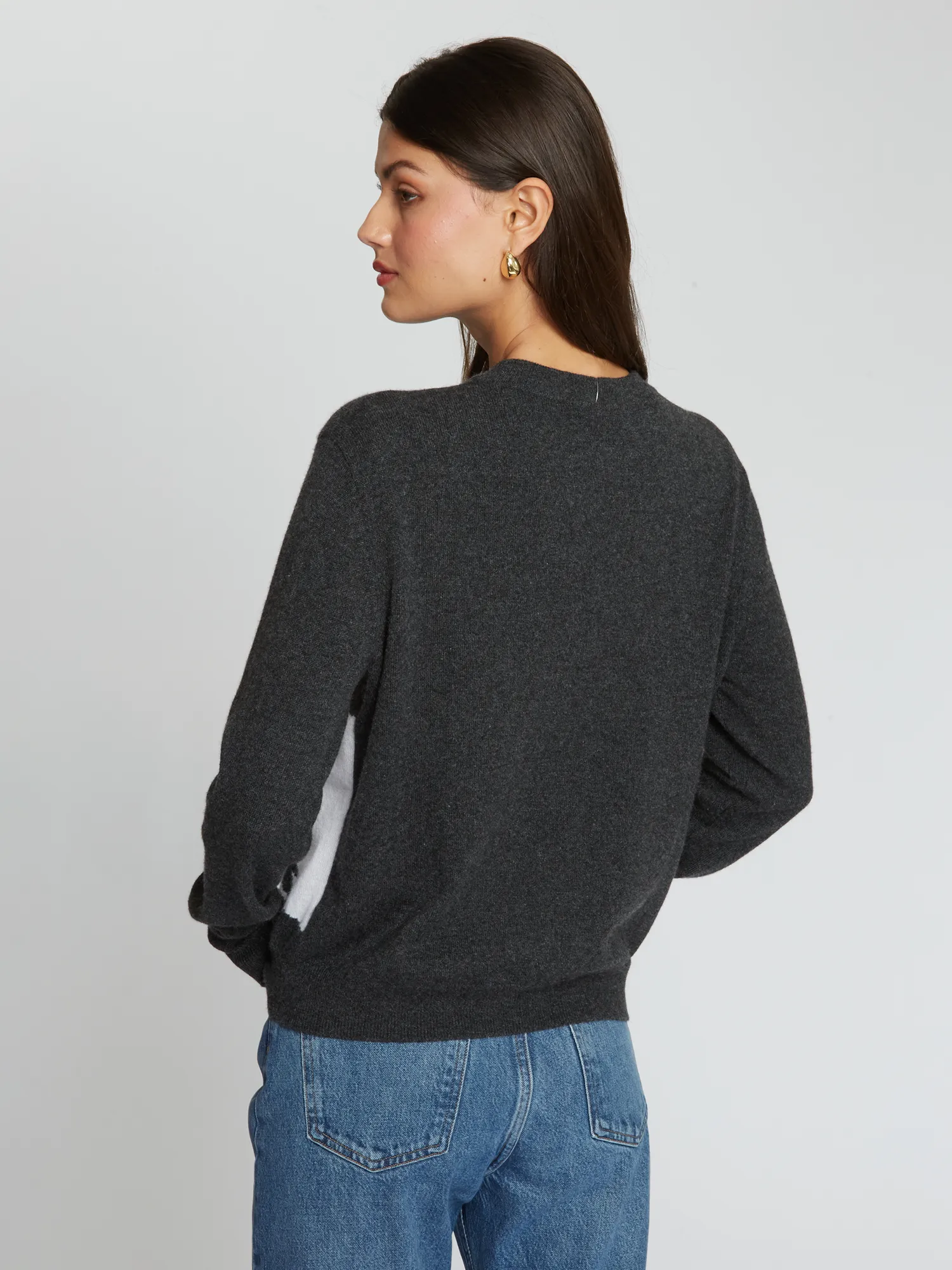 Snowscape W/ Skiers in Pepper sold by Autumn Cashmere product image thumbnail 5