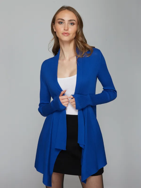 Rib Drape in Lapis sold by Autumn Cashmere