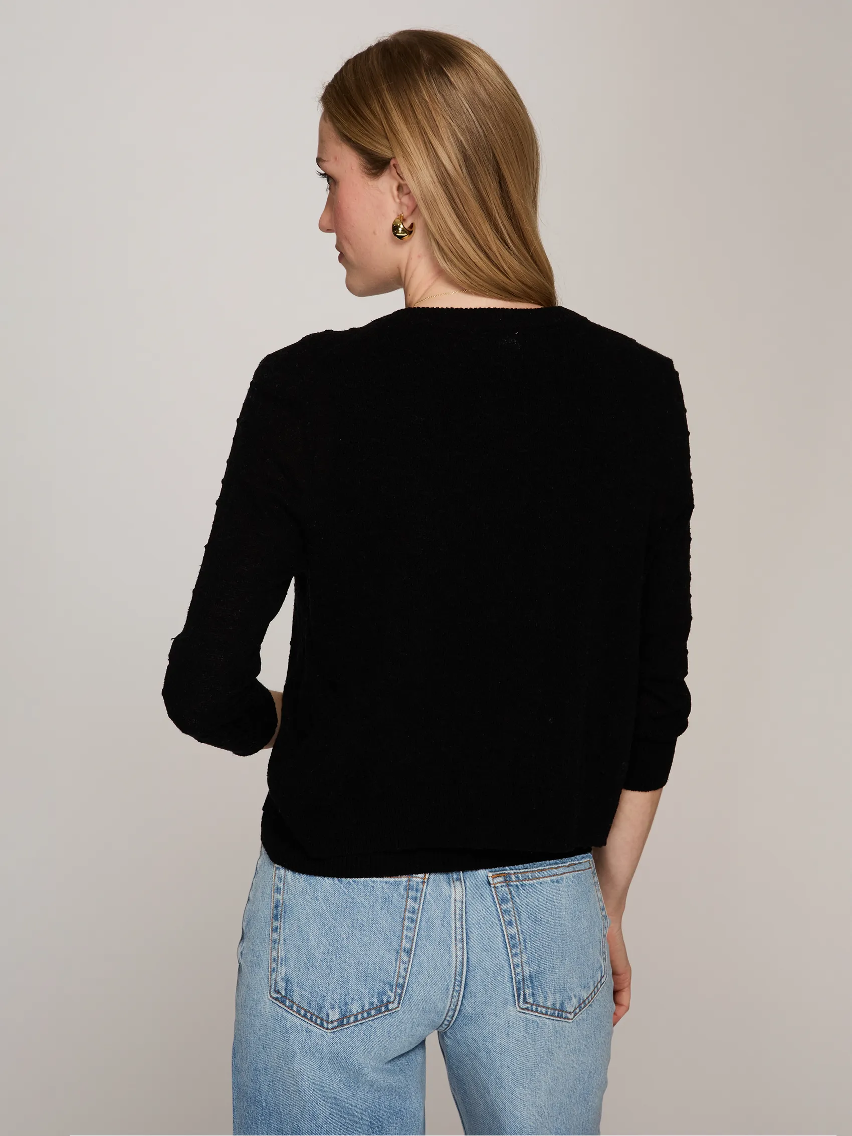 Sheer Dot Cardigan in Black sold by Autumn Cashmere product image thumbnail 4