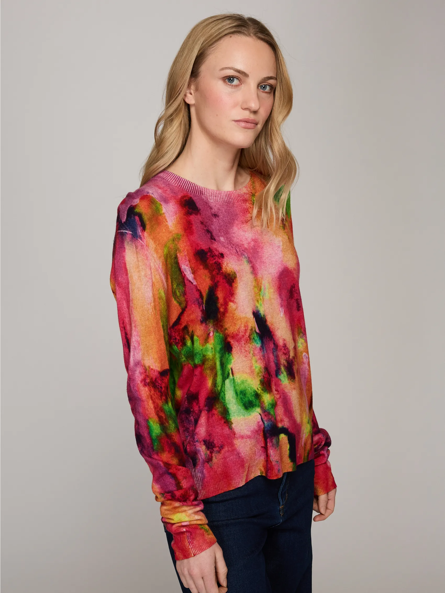 Watercolor Print Relaxed Fit in Multi sold by Autumn Cashmere product image thumbnail 3