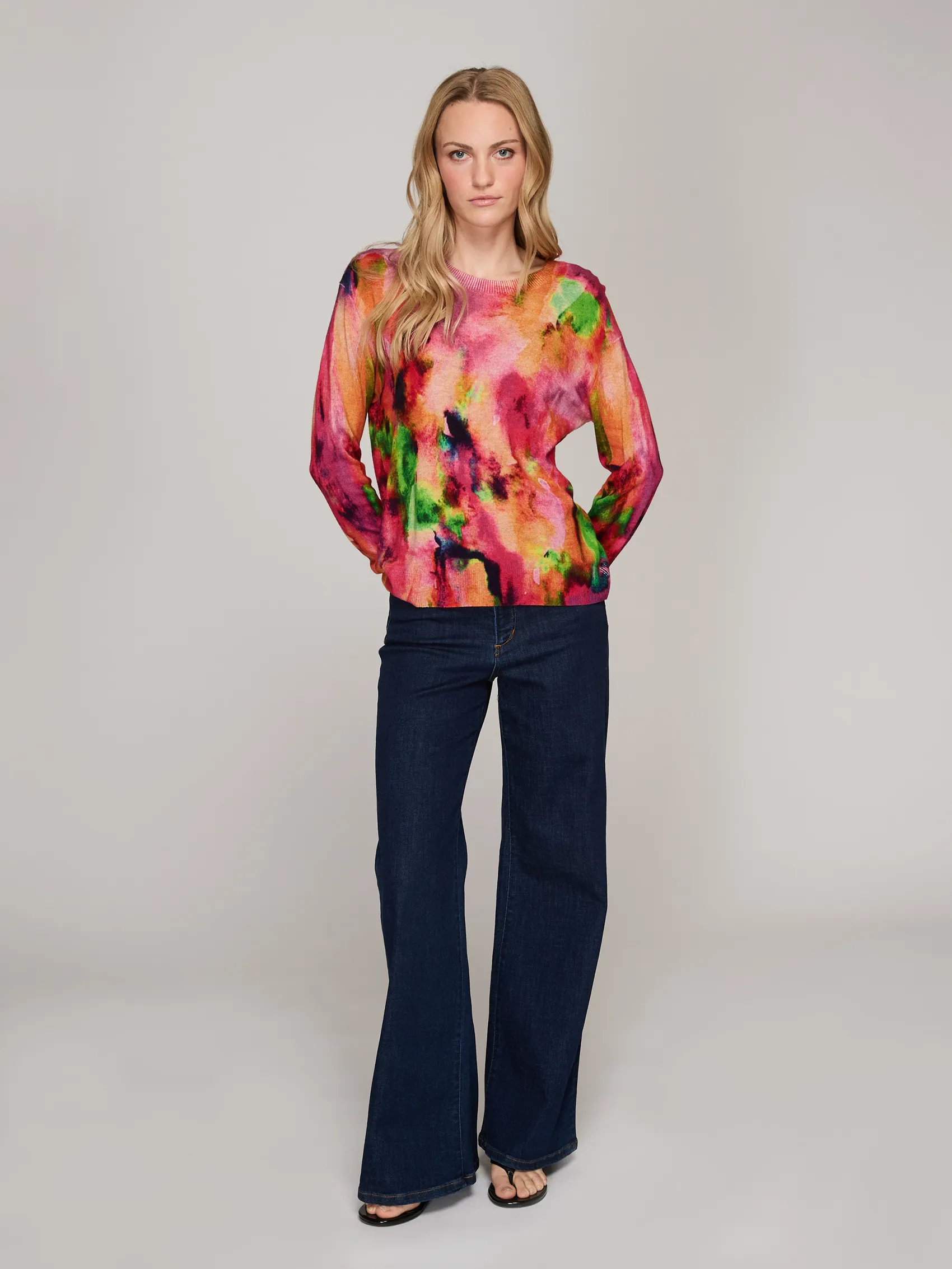 Watercolor Print Relaxed Fit in Multi sold by Autumn Cashmere product image thumbnail 2