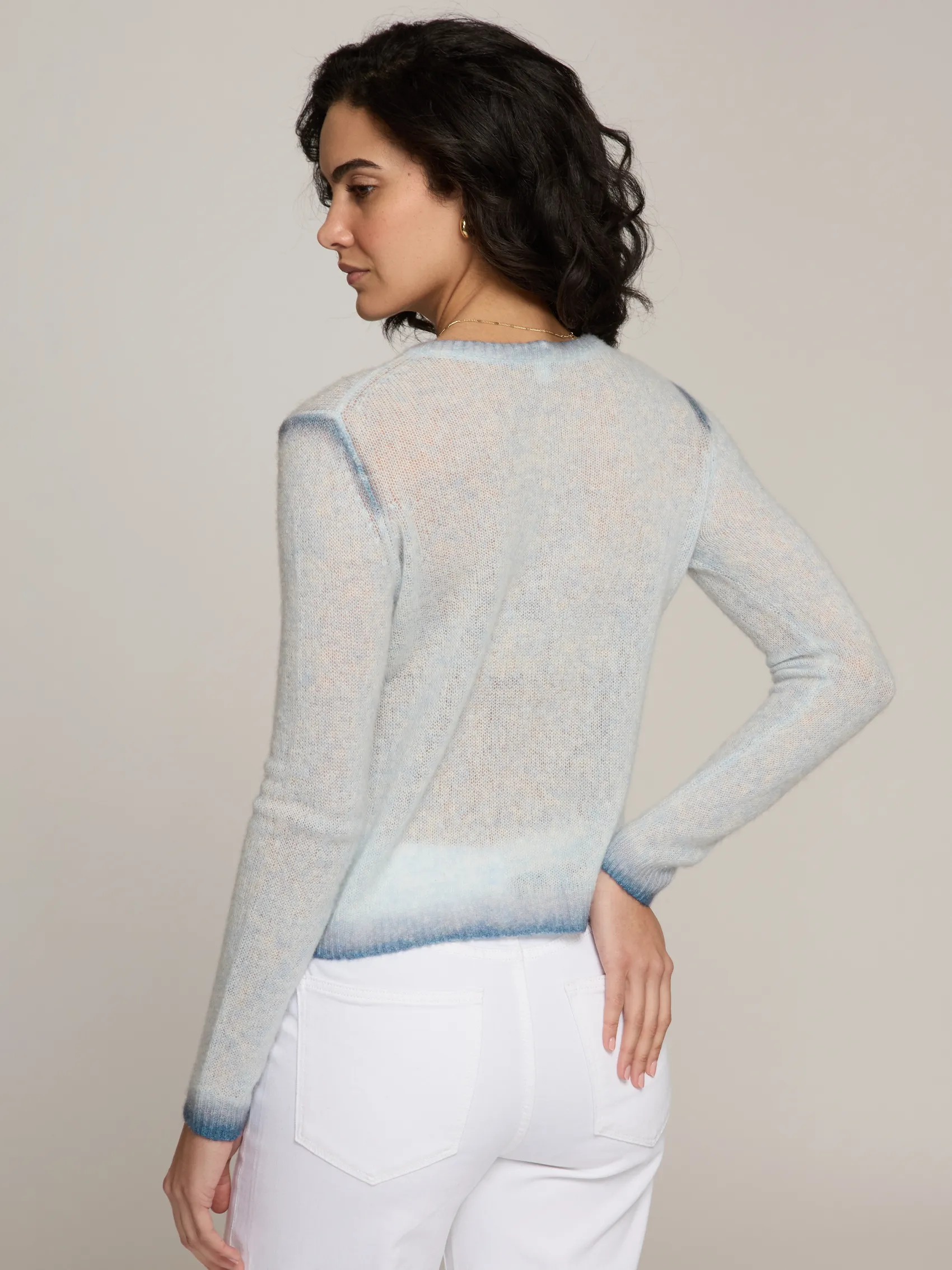 Smudge Tip Cardigan in Space sold by Autumn Cashmere product image thumbnail 4