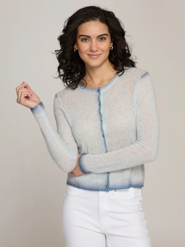 Smudge Tip Cardigan in Space made by Autumn Cashmere