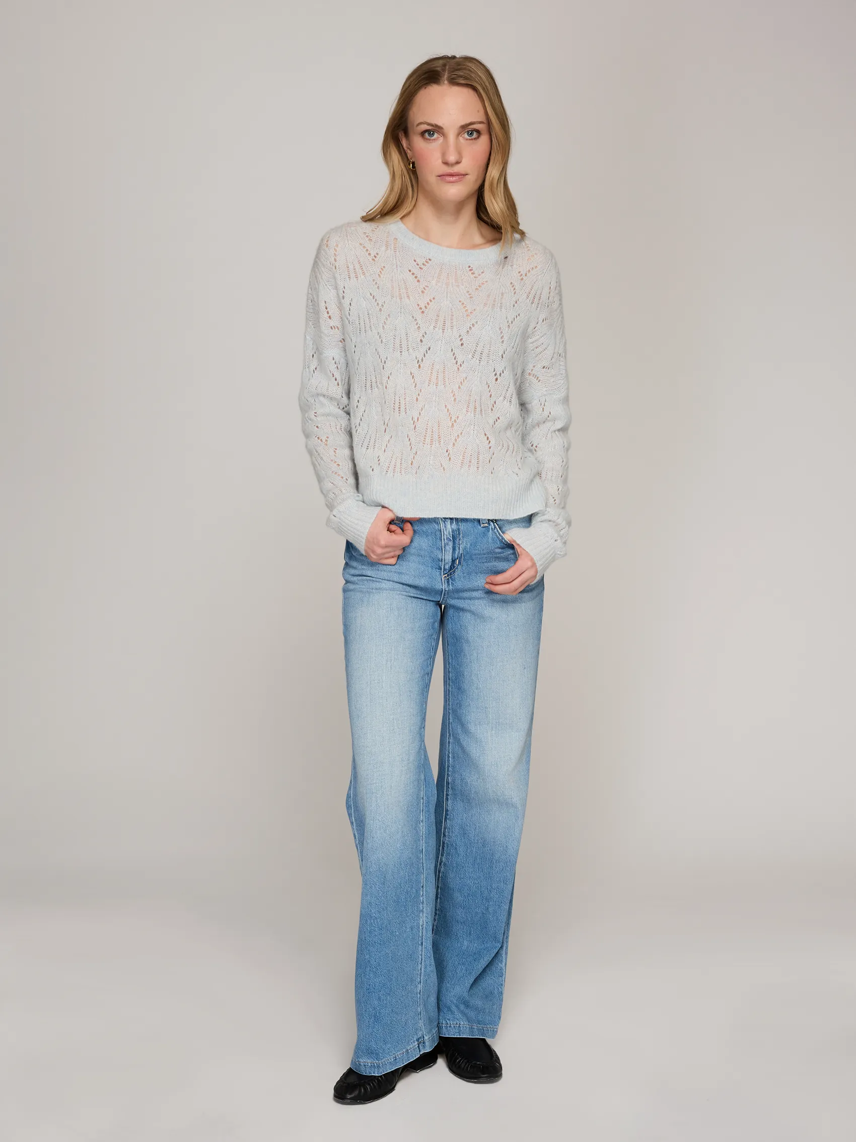 Allover Pointelle Crew in Space sold by Autumn Cashmere product image thumbnail 2