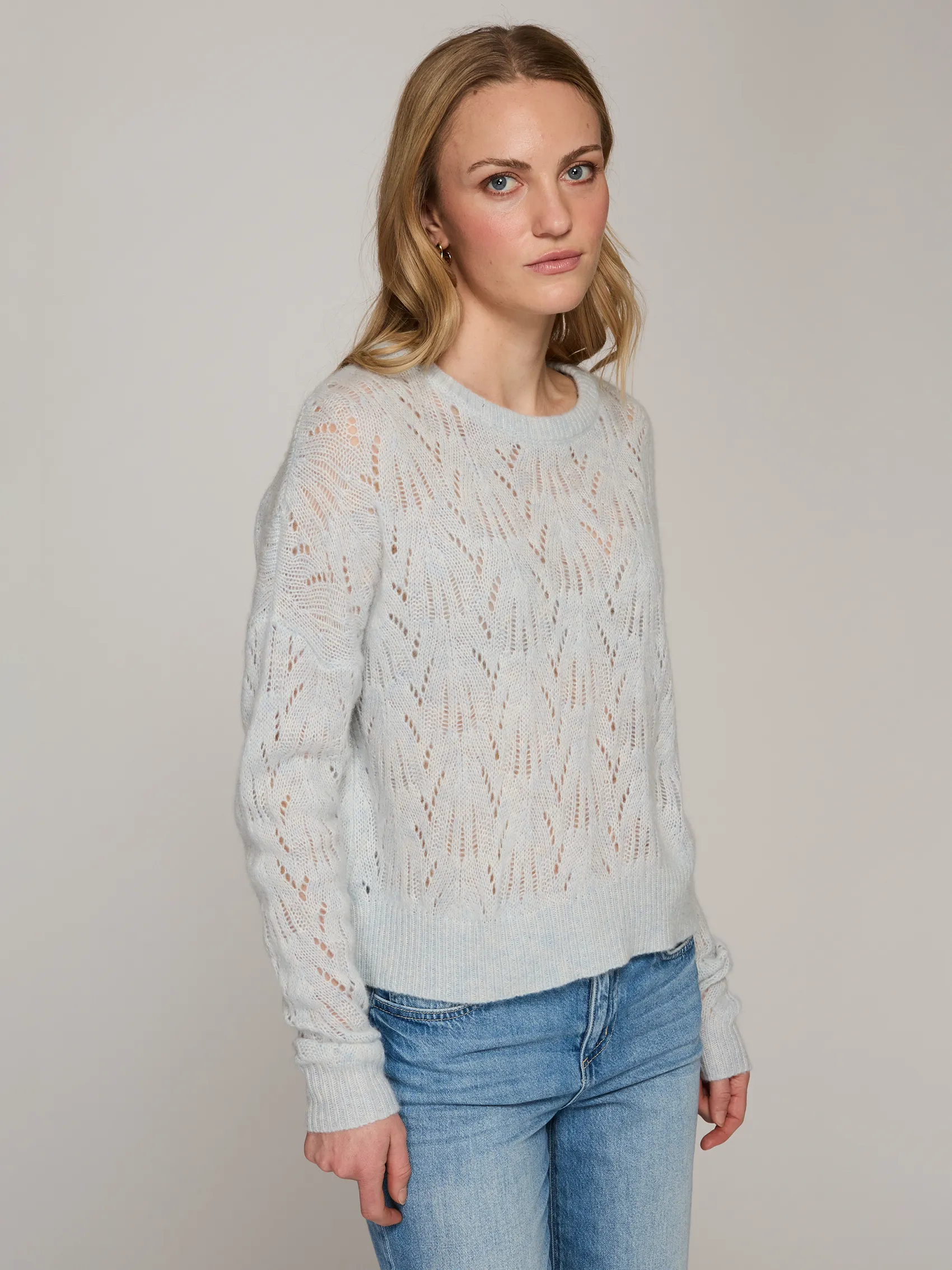 Allover Pointelle Crew in Space sold by Autumn Cashmere product image thumbnail 3