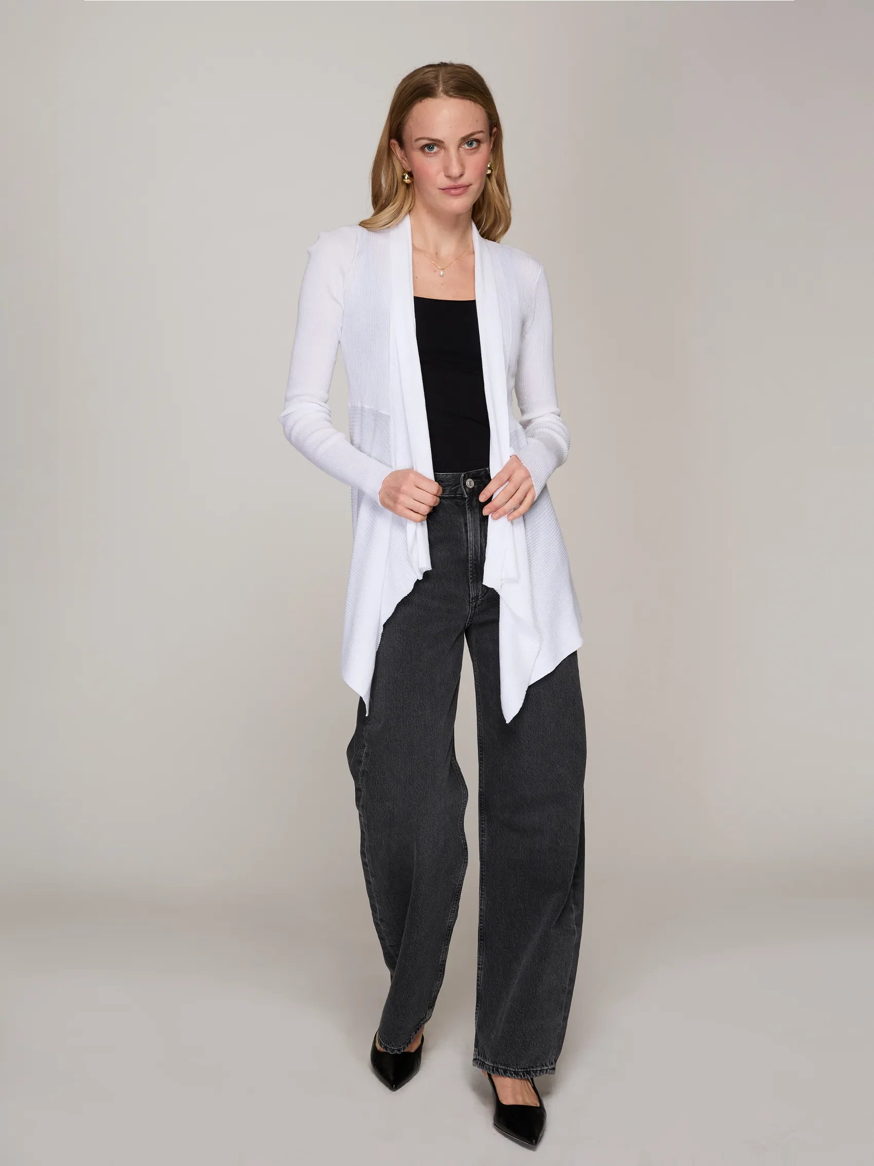 Rib Drape in Bleach White sold by Autumn Cashmere product image thumbnail 2