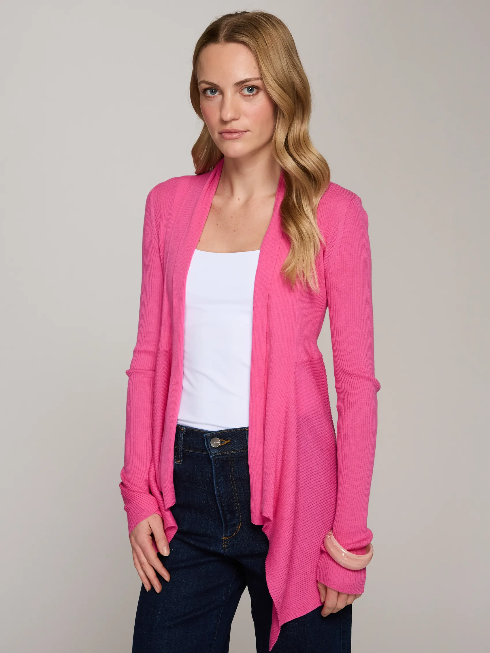 Rib Drape in Shocking Pink sold by Autumn Cashmere product image thumbnail 3