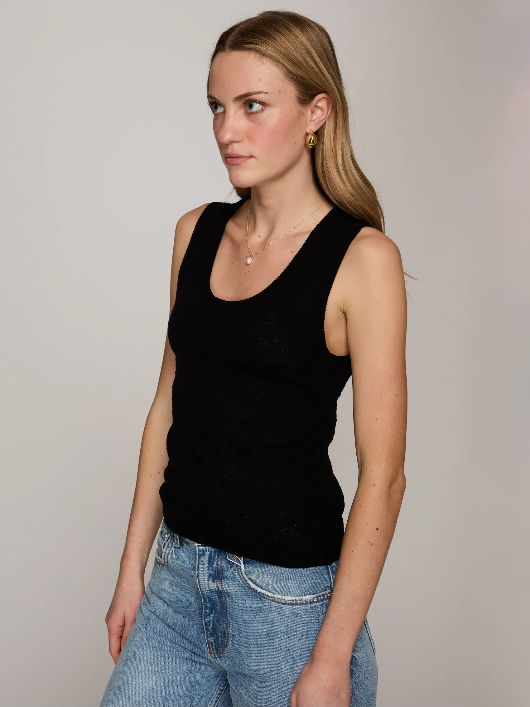 Sheer Dot Tank in Black sold by Autumn Cashmere product image thumbnail 3