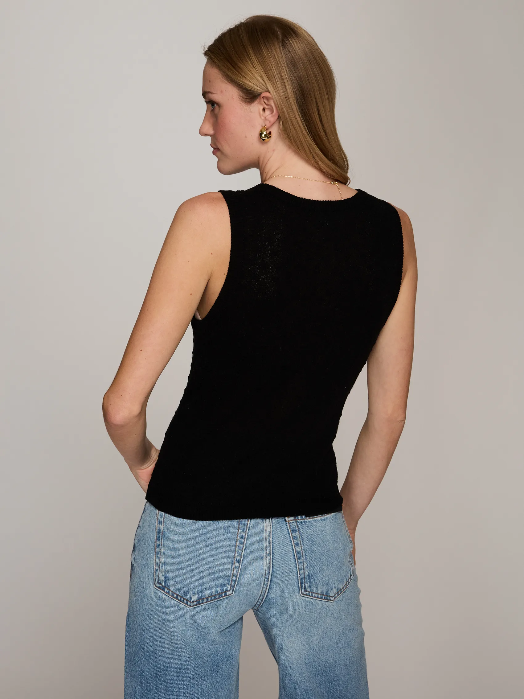 Sheer Dot Tank in Black sold by Autumn Cashmere product image thumbnail 4