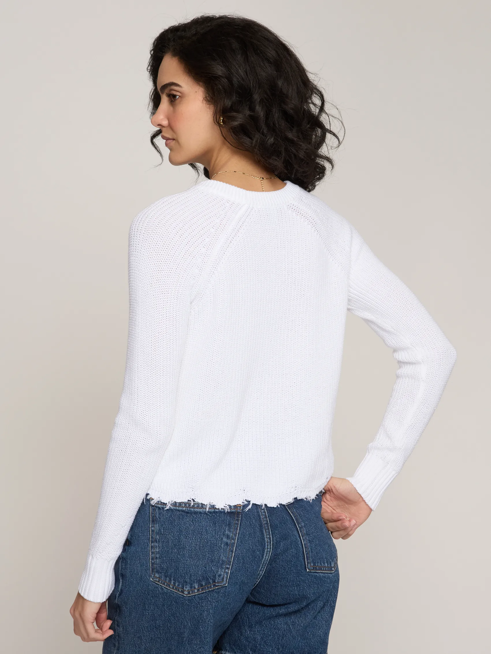 Distressed Scallop Shaker in Bleach White sold by Autumn Cashmere product image thumbnail 4