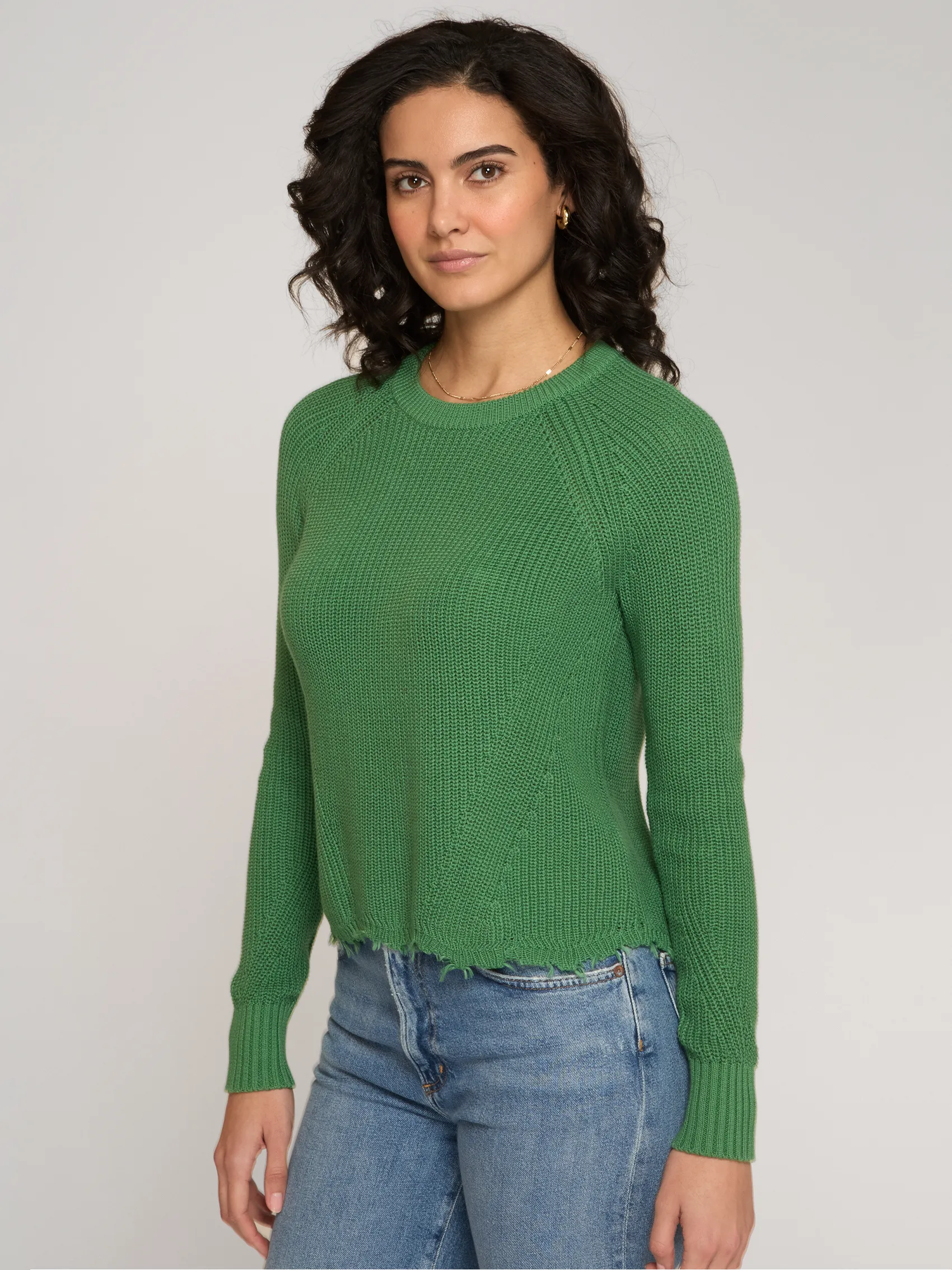 Distressed Scallop Shaker in Cactus sold by Autumn Cashmere product image thumbnail 3