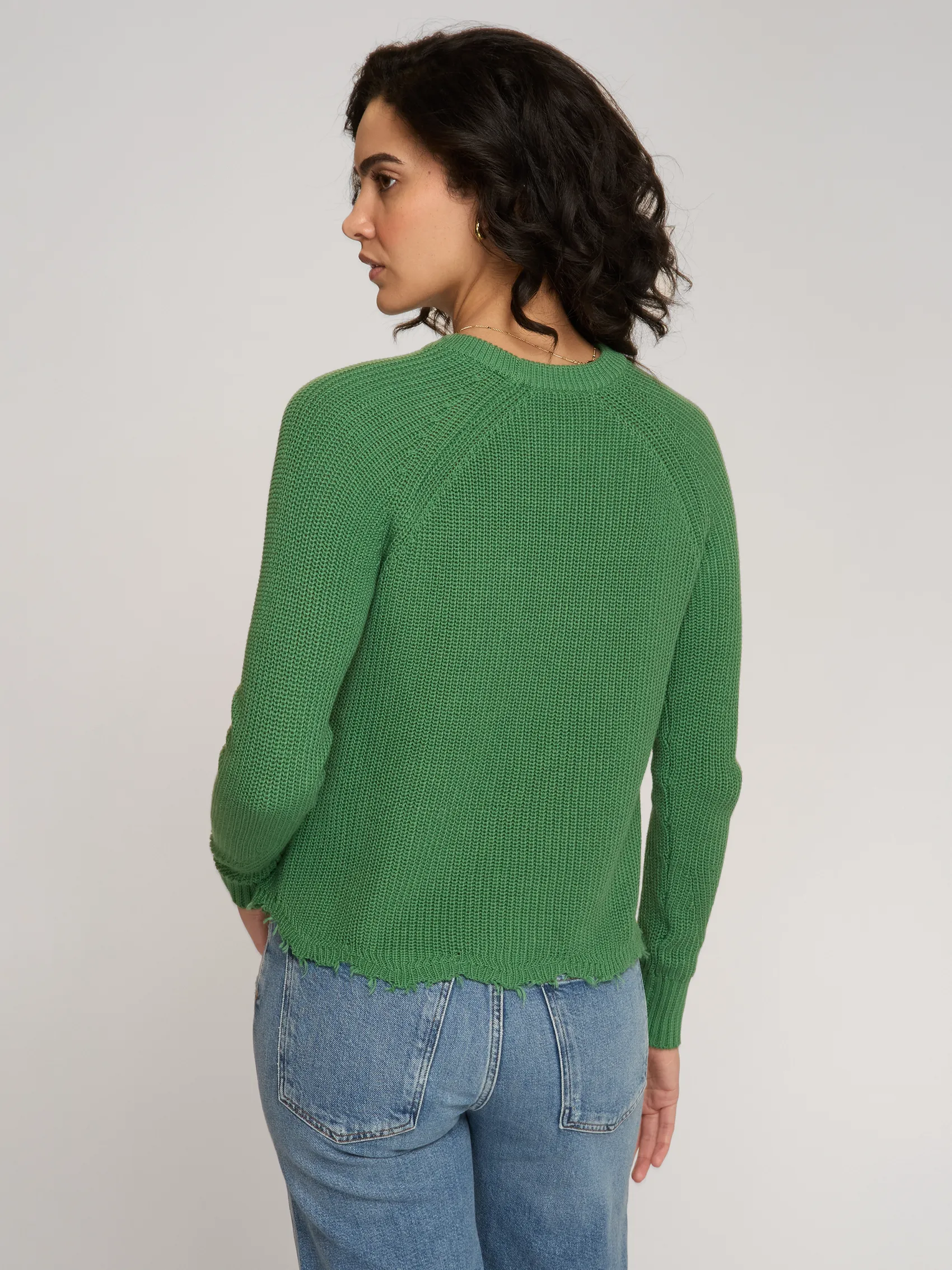 Distressed Scallop Shaker in Cactus sold by Autumn Cashmere product image thumbnail 4