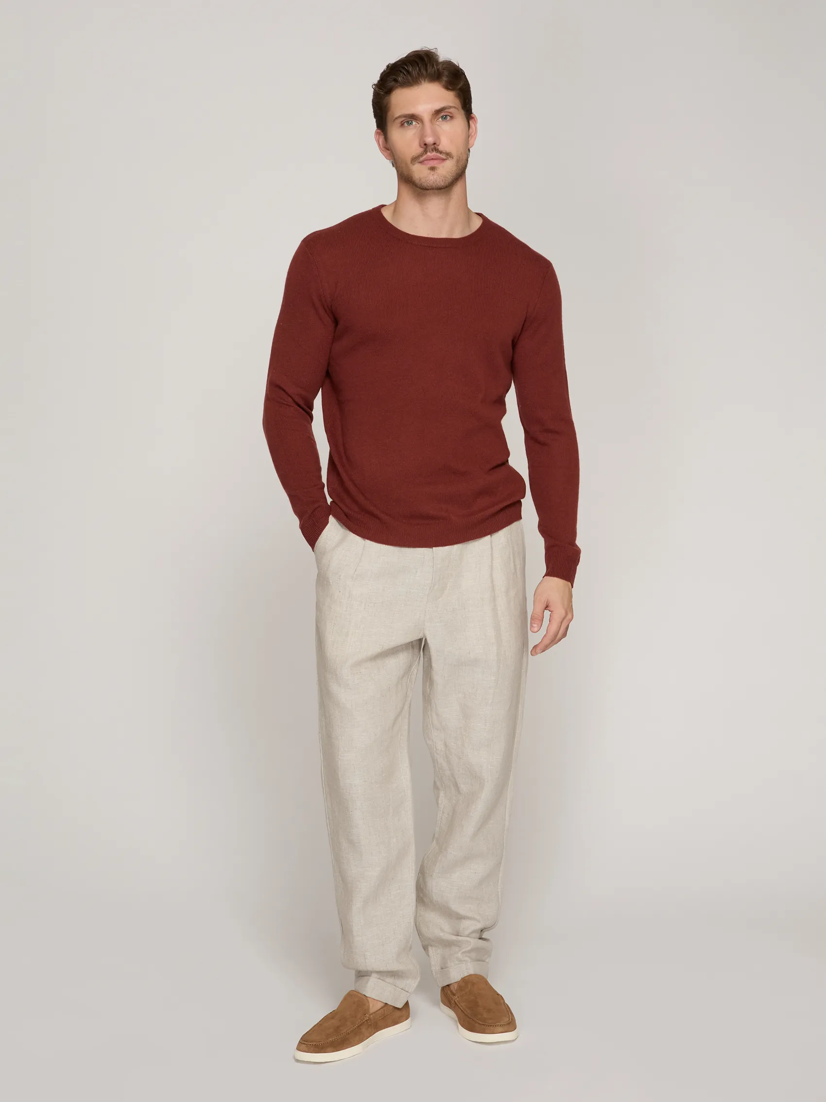 Basic Crew w/ Rib Bottom in Cognac sold by Autumn Cashmere product image thumbnail 2