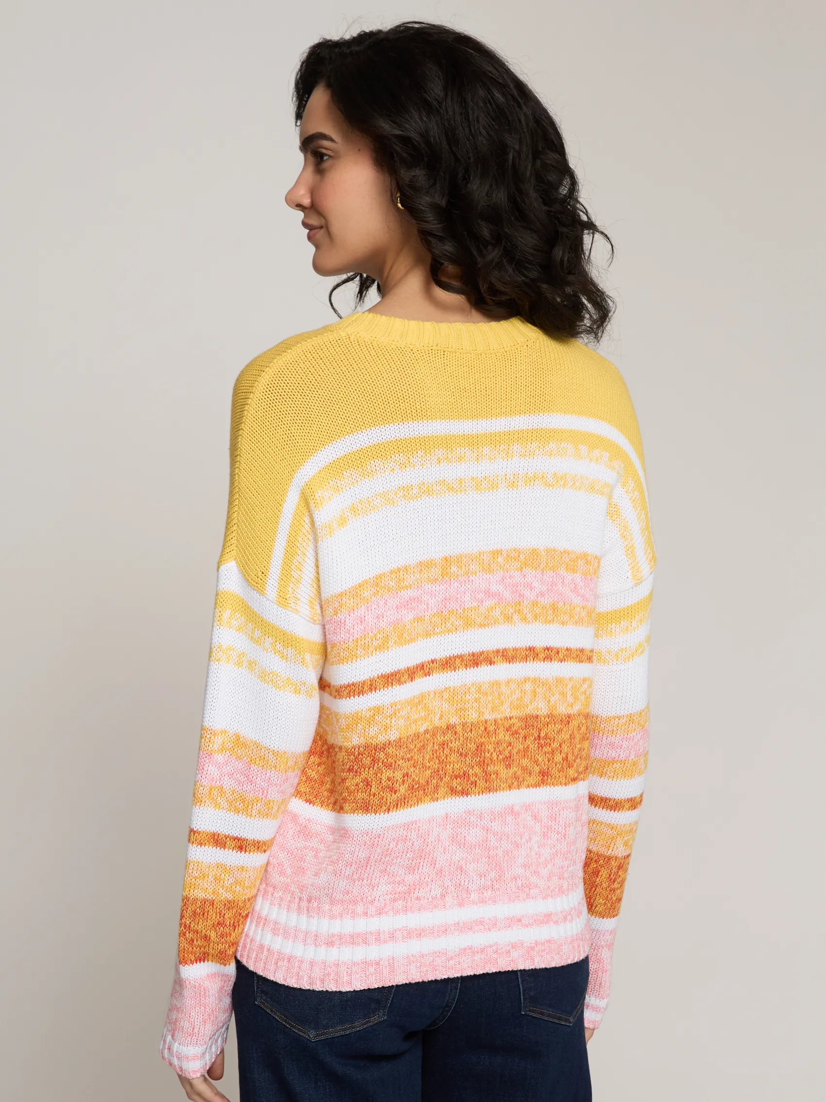 L/S Marled Stripe Crew Neck in Sunset Combo sold by Autumn Cashmere product image thumbnail 3