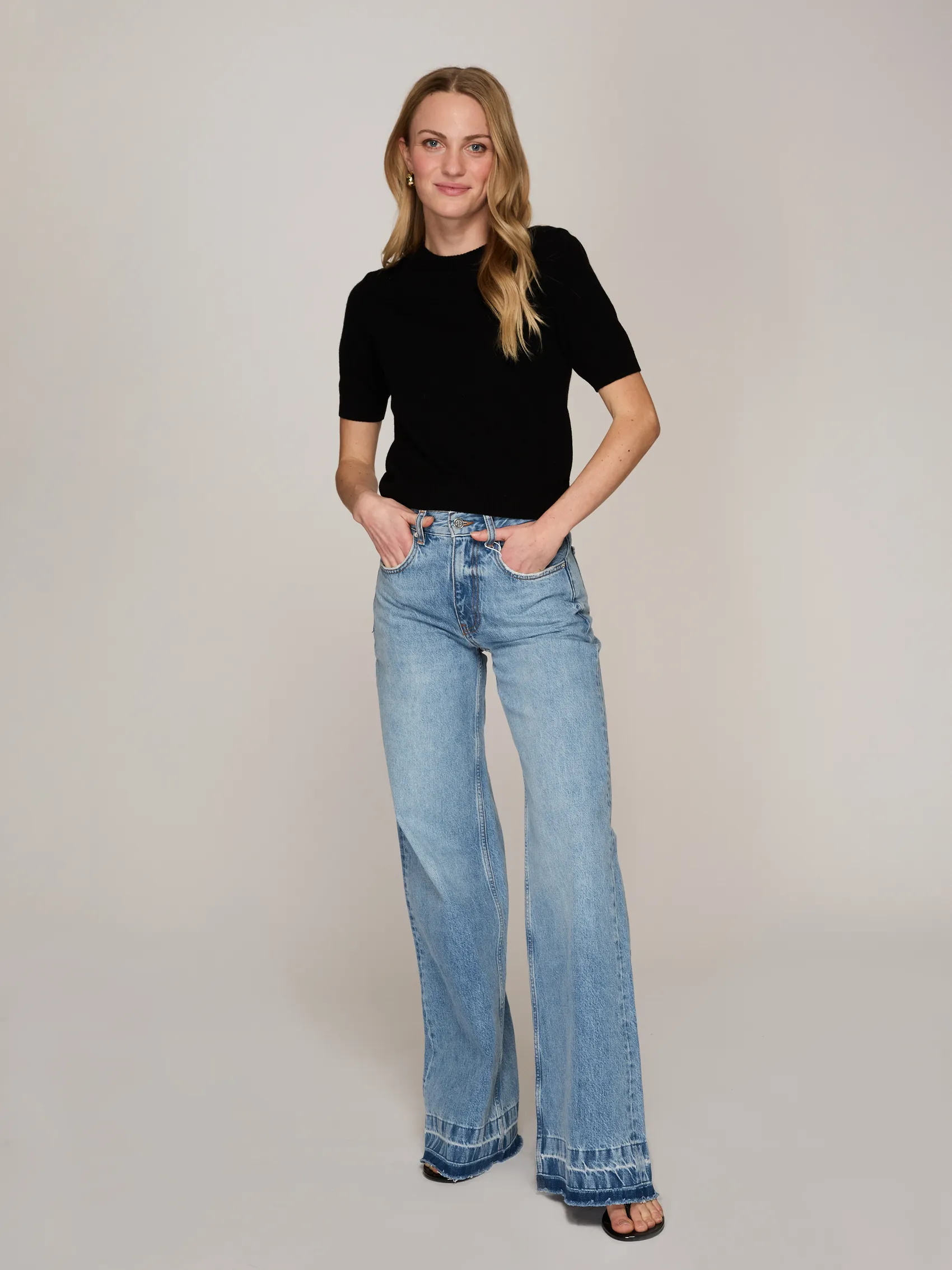 S/S Cropped Crew in Black sold by Autumn Cashmere product image thumbnail 2