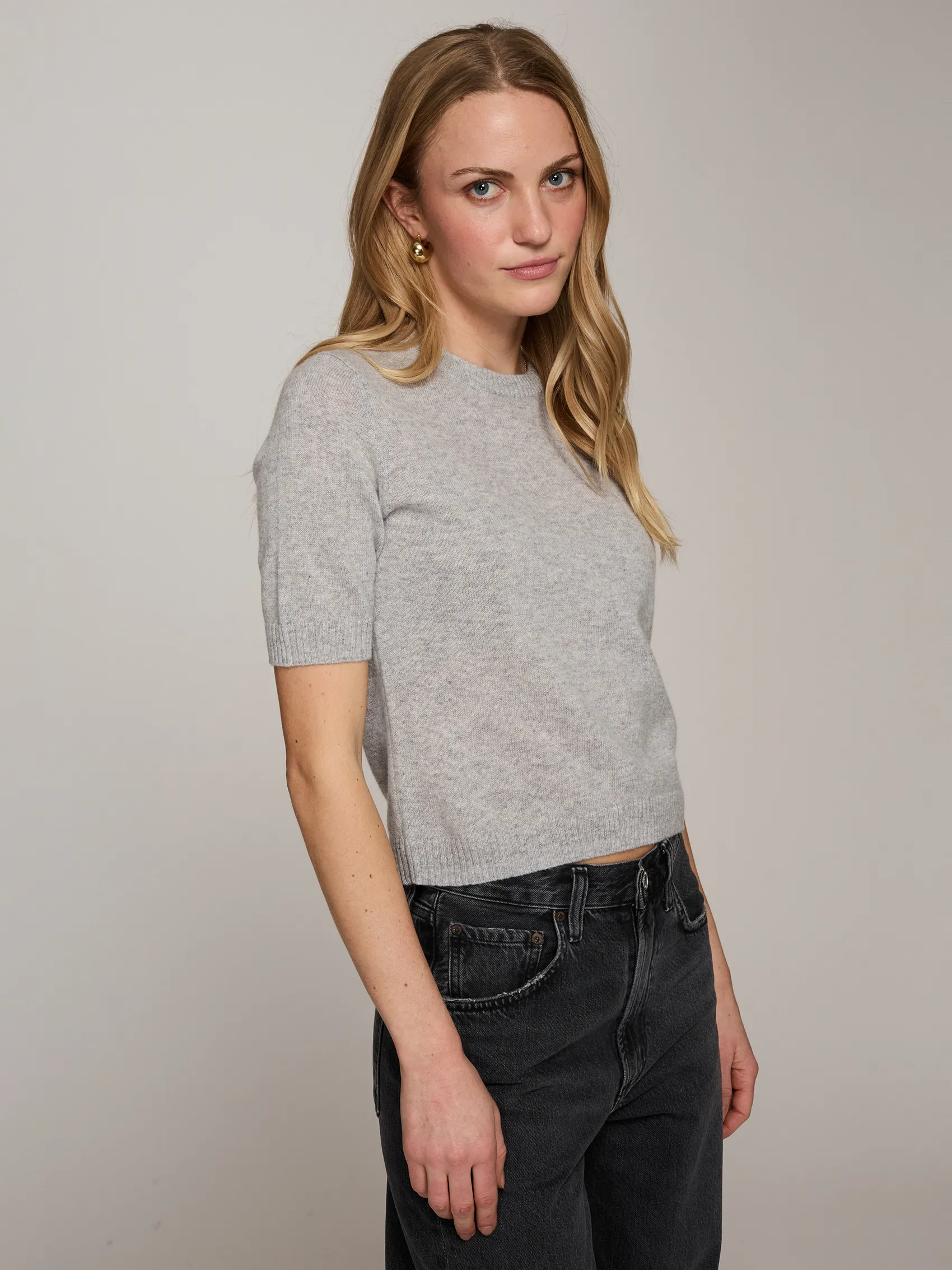 S/S Cropped Crew in Sweatshirt sold by Autumn Cashmere product image thumbnail 3