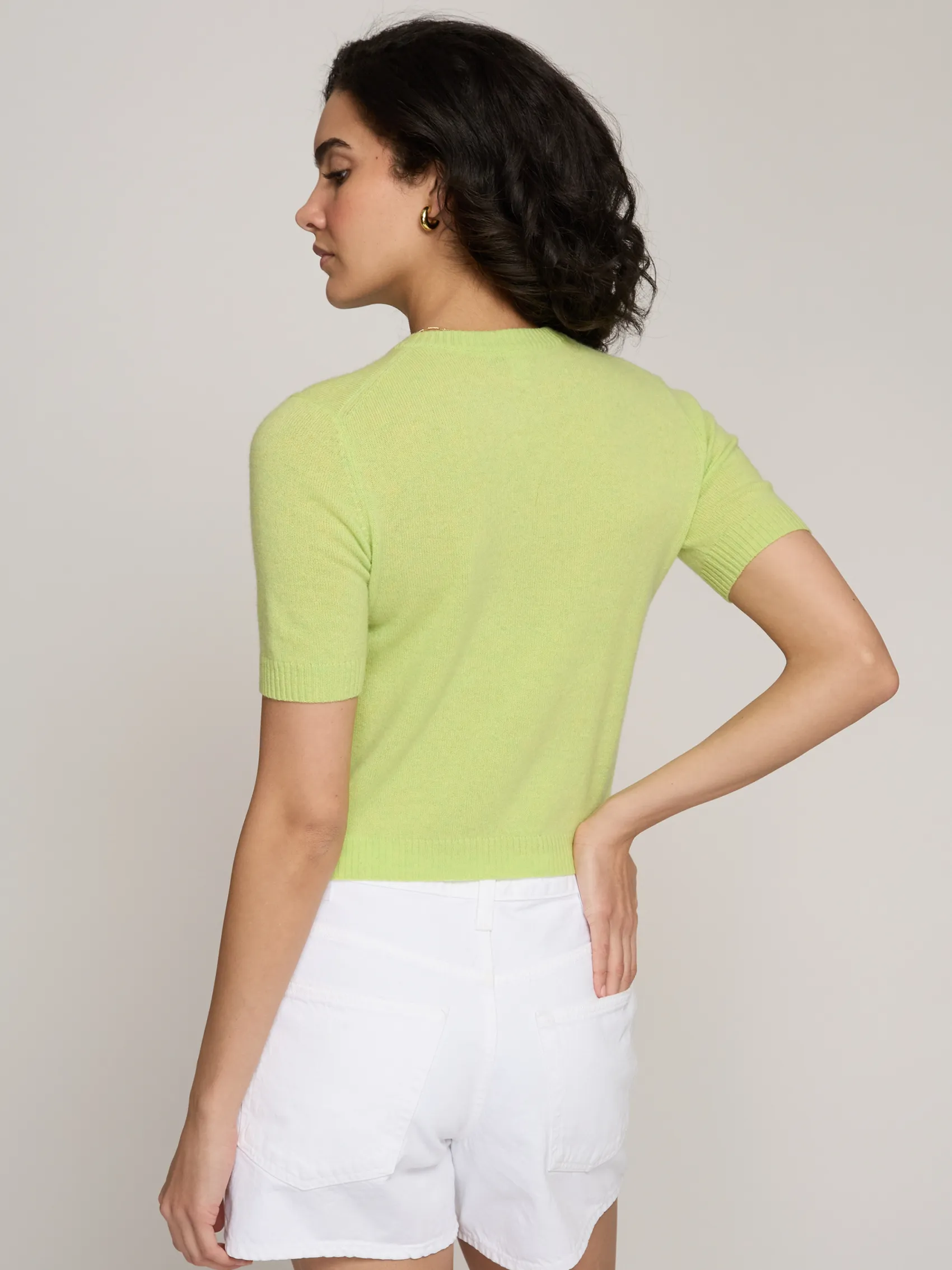 S/S Cropped Crew in Tennis Ball sold by Autumn Cashmere product image thumbnail 4